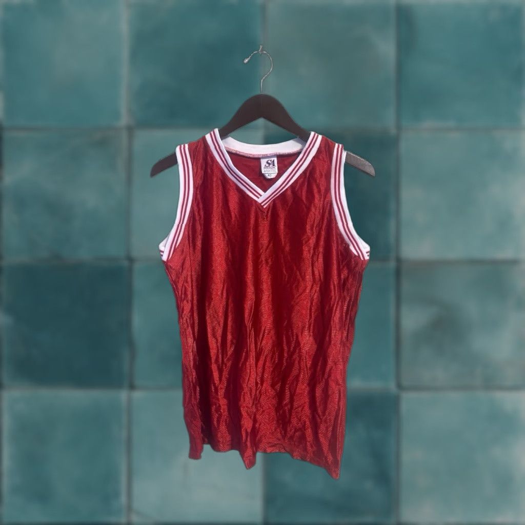 Vintage VINTAGE Saxon Dazzle Basketball Jersey Mens M NOS NWOT 90s Canada Red Nike? Size US M / EU 48-50 / 2 - 1 Thumbnail