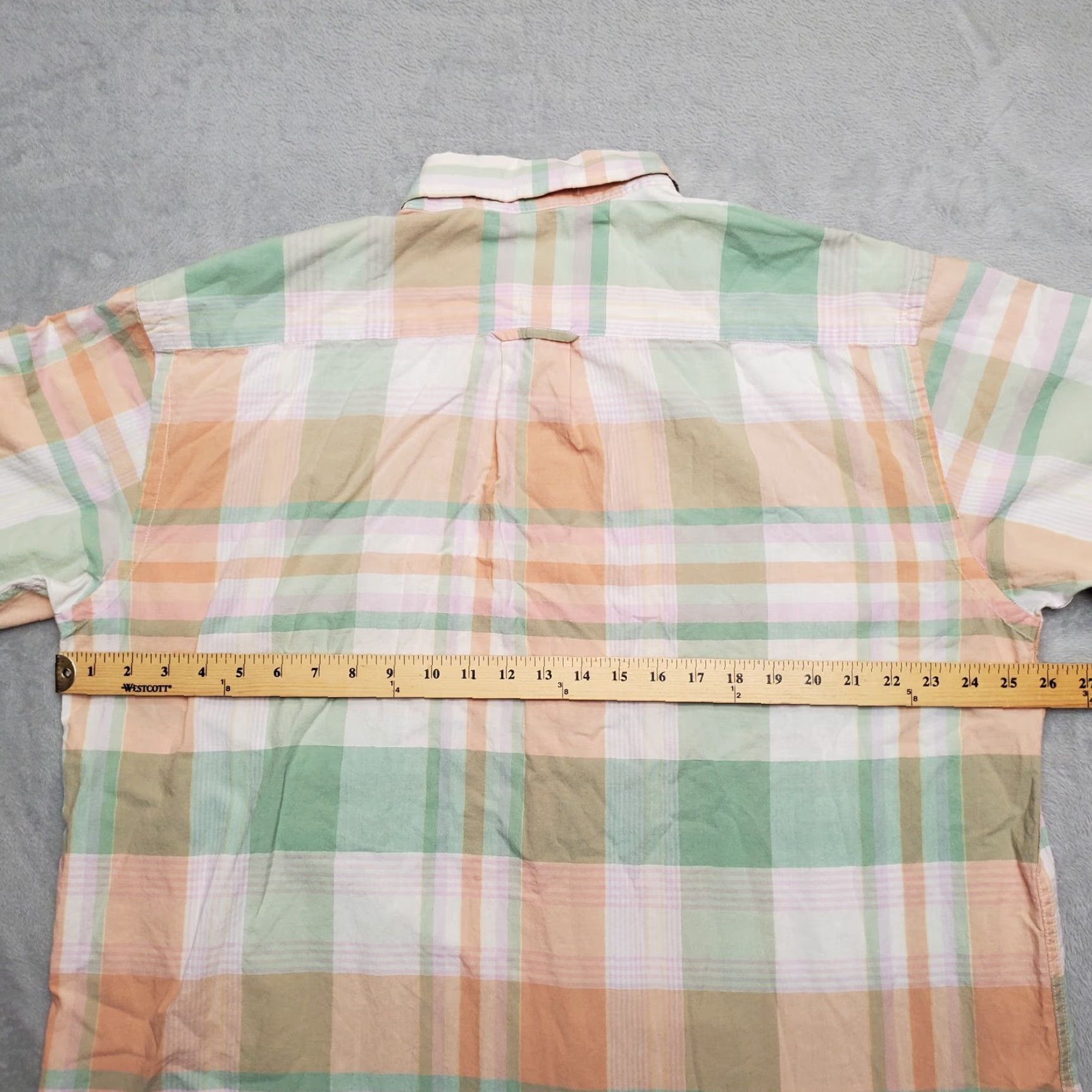 Orvis VINTAGE Orvis Shirt Mens XL Green Plaid 100% Cotton Short Sleeve Button Casual Size US XL / EU 56 / 4 - 7 Thumbnail