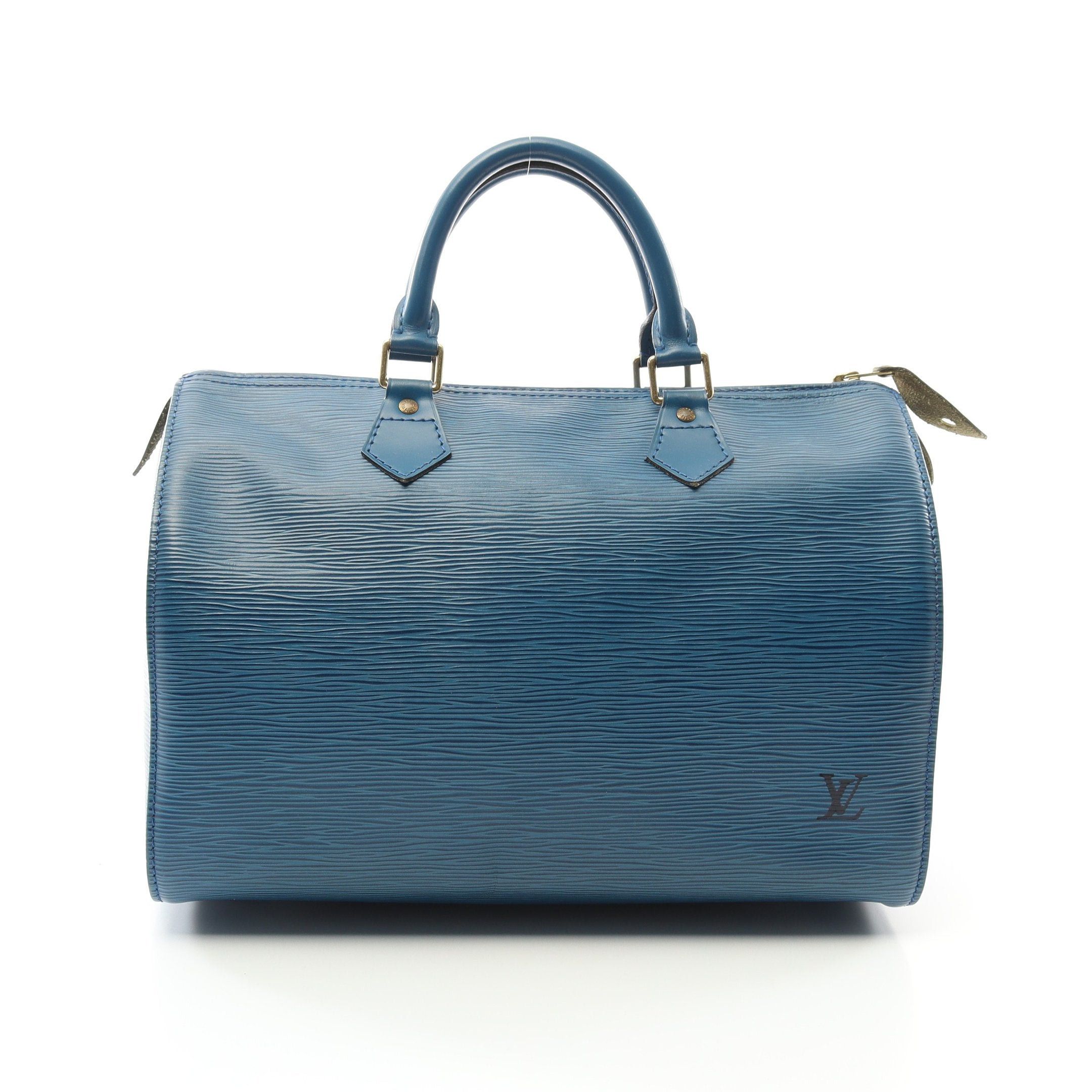 Louis Vuitton Louis Vuitton Speedy 35 Epi Toledo Blue Handbag Leather Size ONE SIZE - 1 Thumbnail