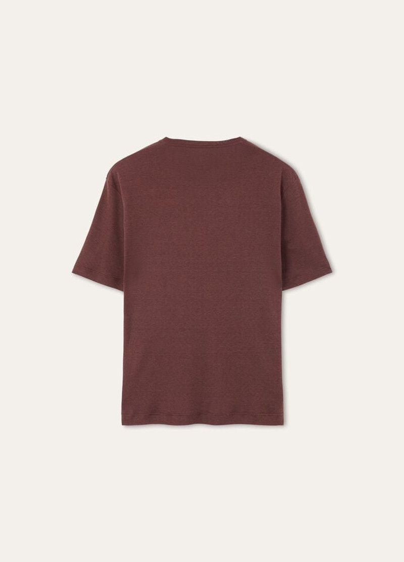 Loro Piana o1srvl11e0526 Mazzorbo T-Shirt in Burgundy Size US XL / EU 56 / 4 - 6 Thumbnail