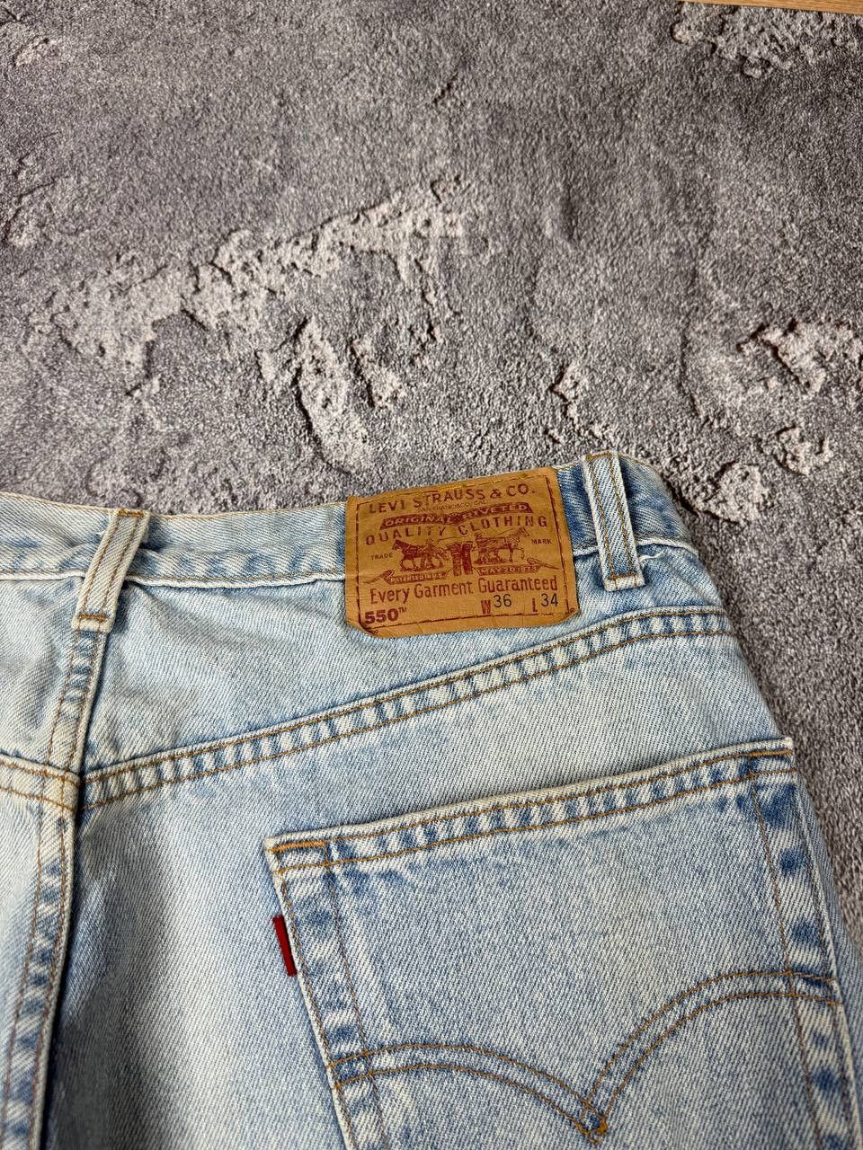 Levi's Vintage 90s Levi's 550 Stone Washed Relaxed Fit Jeans Y2K Size US 36 / EU 52 - 6 Thumbnail