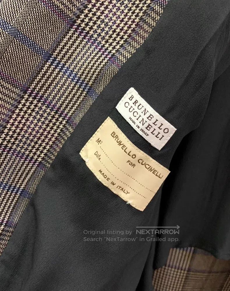 Brunello Cucinelli Brunello Cucinelli Classic Plaid Blazer Size S / US 4 / IT 40 - 7 Thumbnail