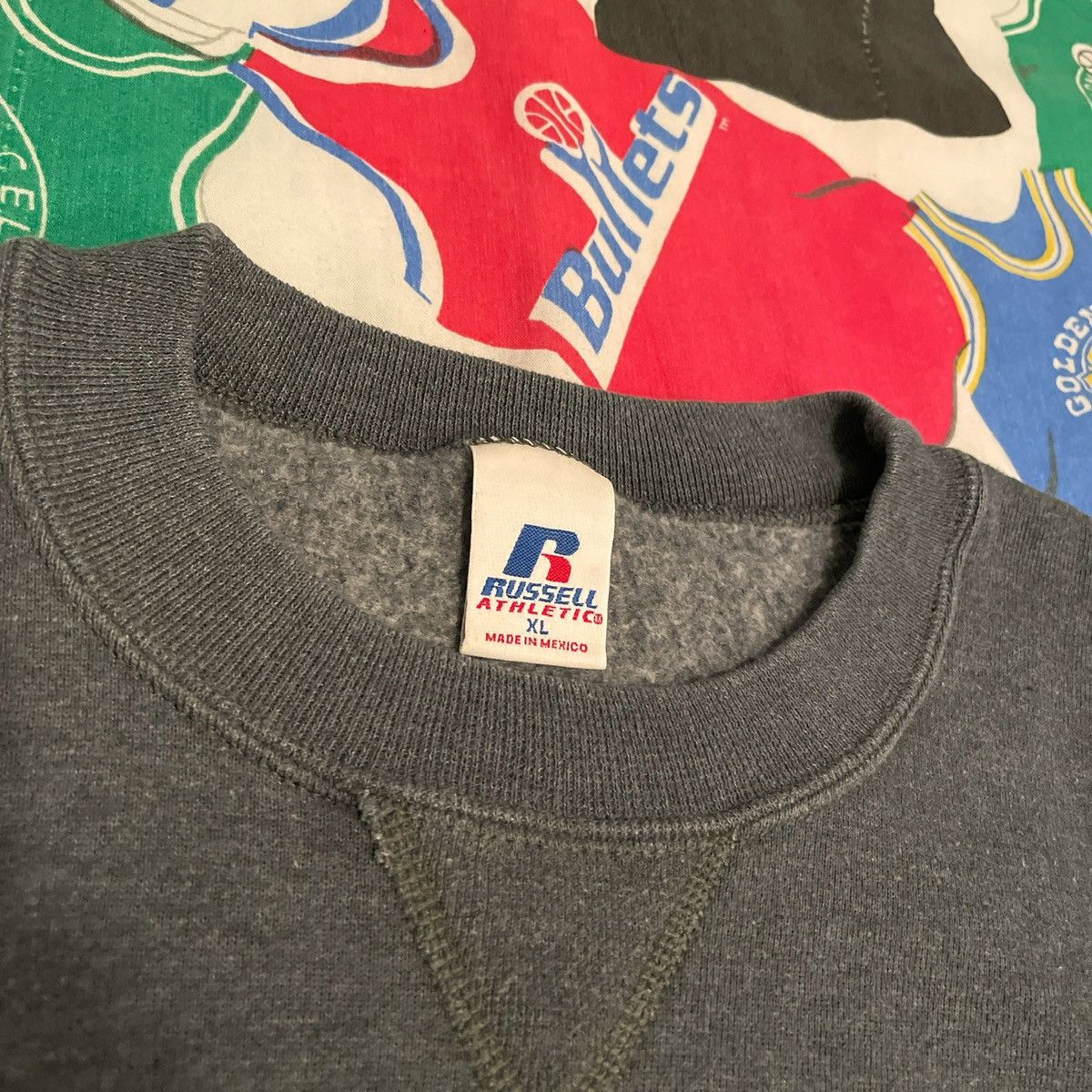 Russell Athletic × Vintage Vintage Grey Russell Athletic Made In Mexico Crewneck Size US XL / EU 56 / 4 - 3 Thumbnail
