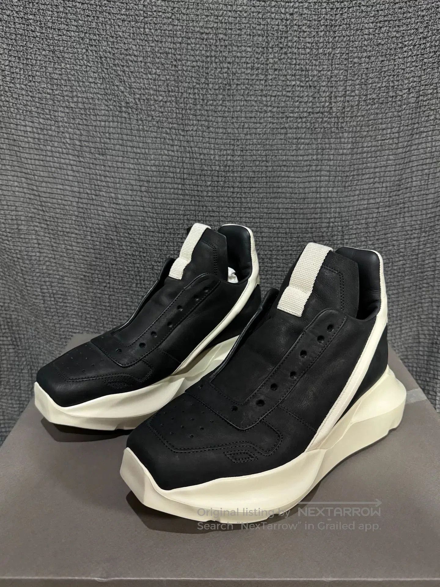 Rick Owens Rick Owens Black and White Thick Sole Sneakers. Size US 5 / EU 37 - 2 Thumbnail