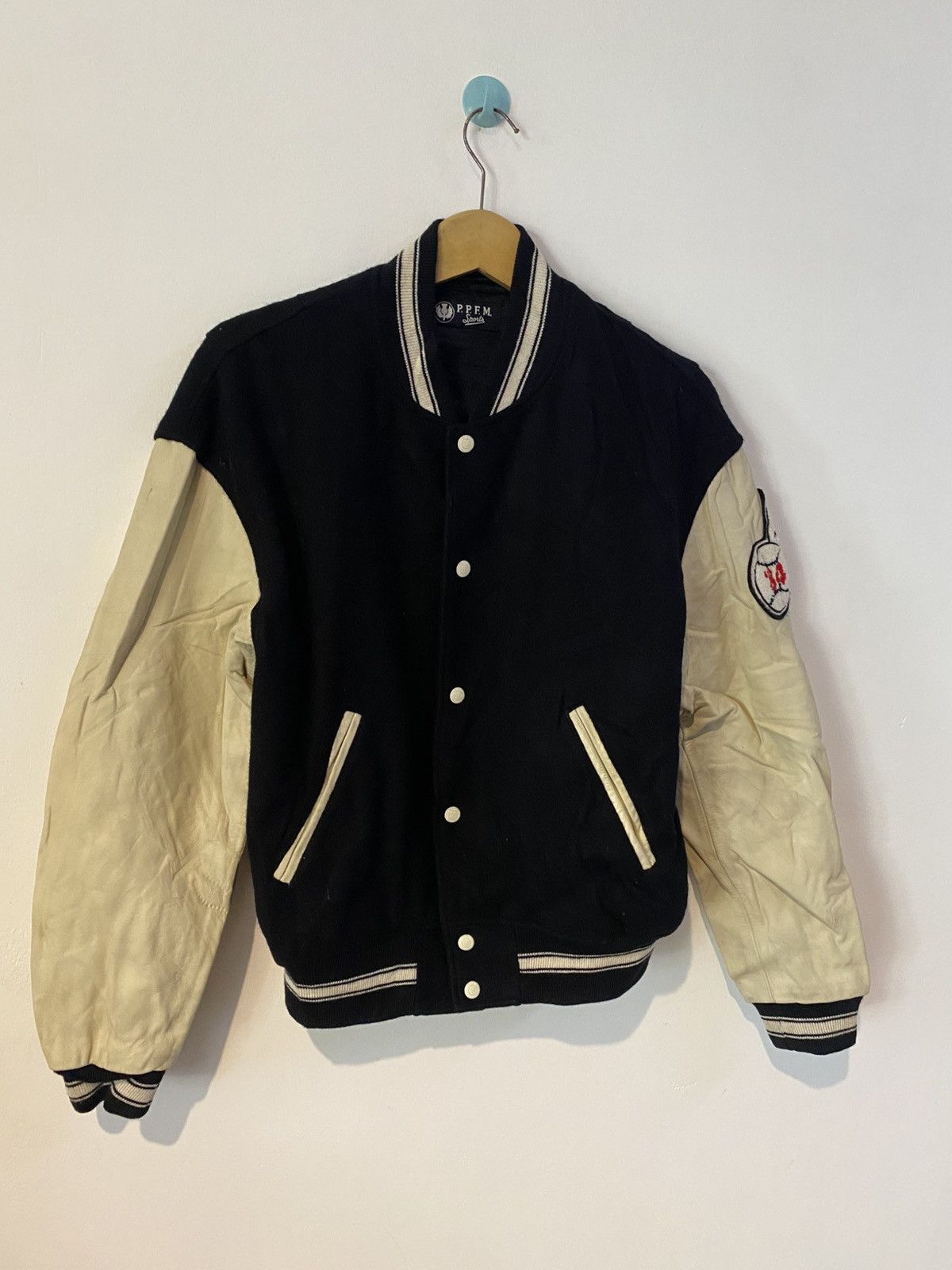 PPFM PPFM Varsity jacket Embroidery SpellOut Leather Size US M / EU 48-50 / 2 - 6 Thumbnail