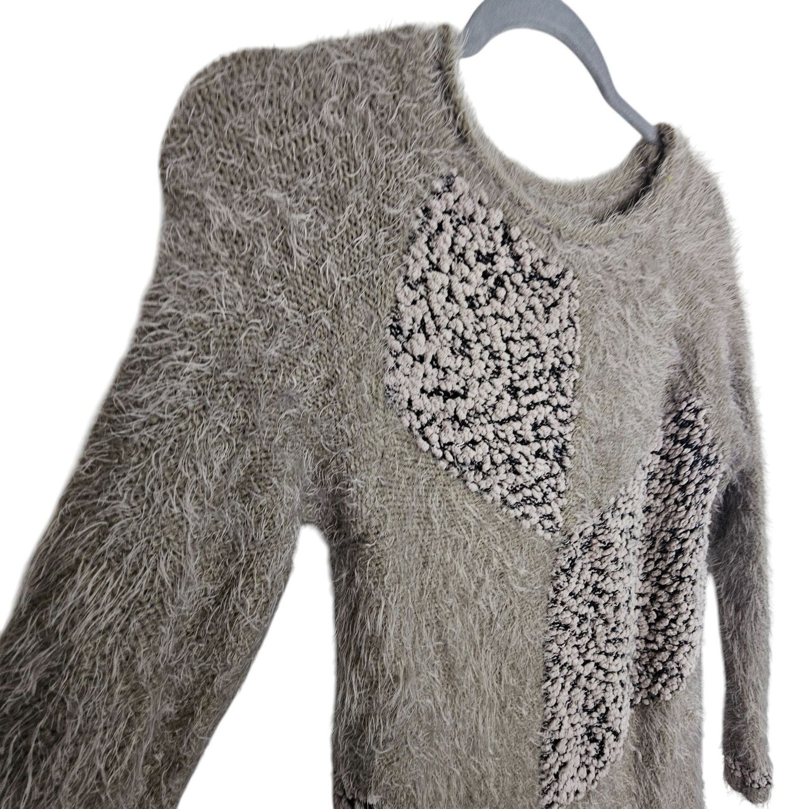 Pretty Green Vintage Pretty Angel Y2K Patchwork Wool Fuzzy Sweater XS Size XS / US 0-2 / IT 36-38 - 5 Thumbnail