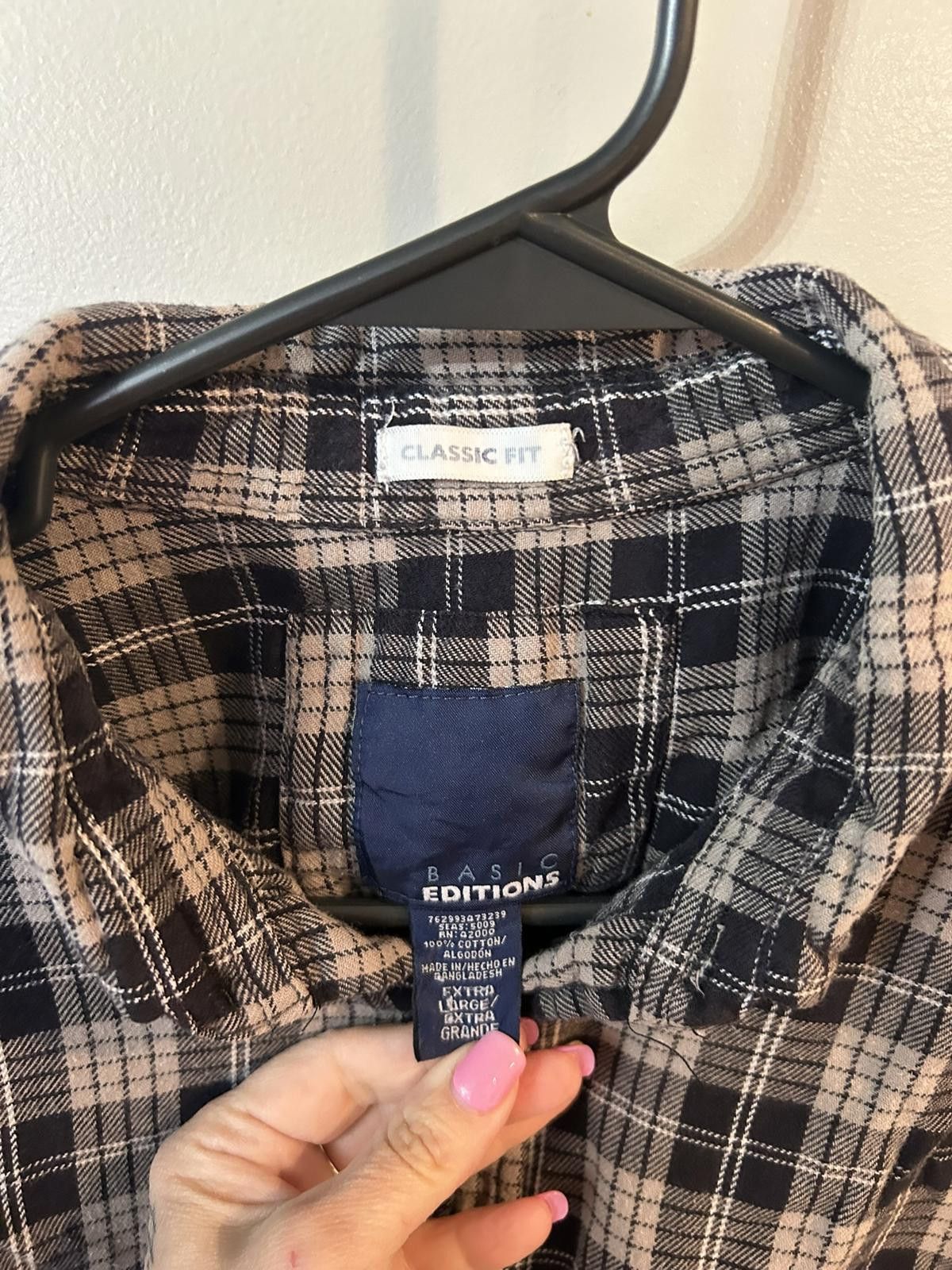 Basic Editions Basic Editions Classic Fit Men's Plaid Casual Shirt Size US XL / EU 56 / 4 - 2 Thumbnail