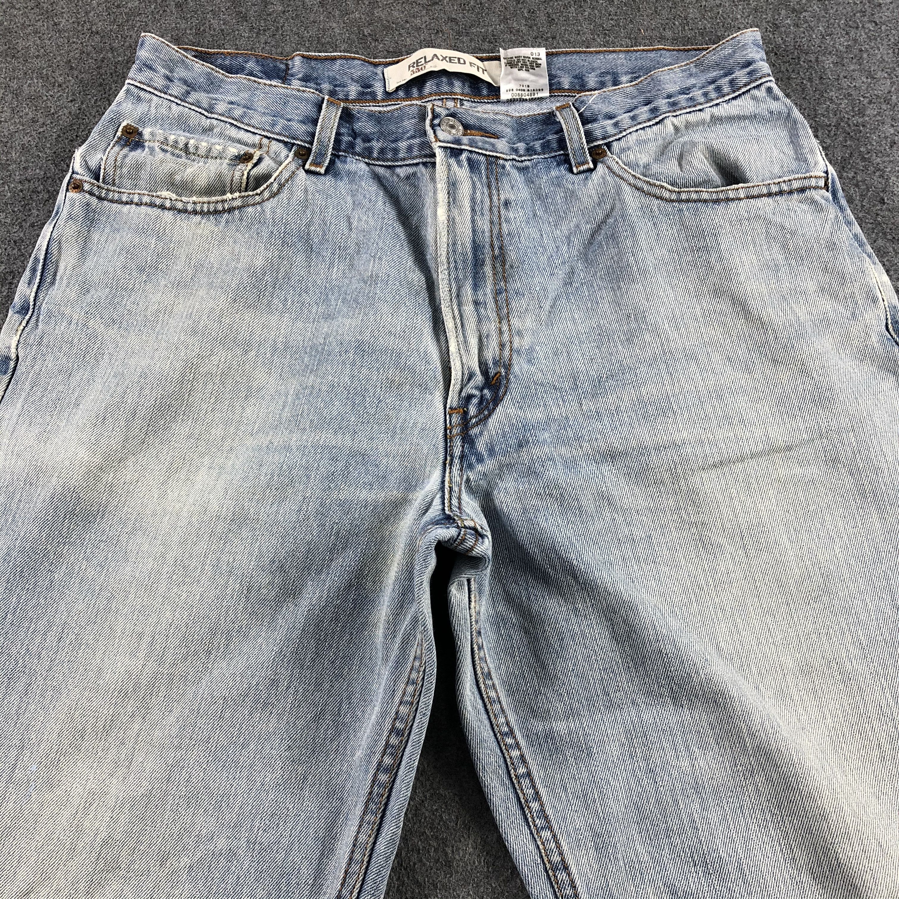 Levi's Vintage Blue Wash Levis 550 Jeans-J2338 Size US 35 - 3 Thumbnail