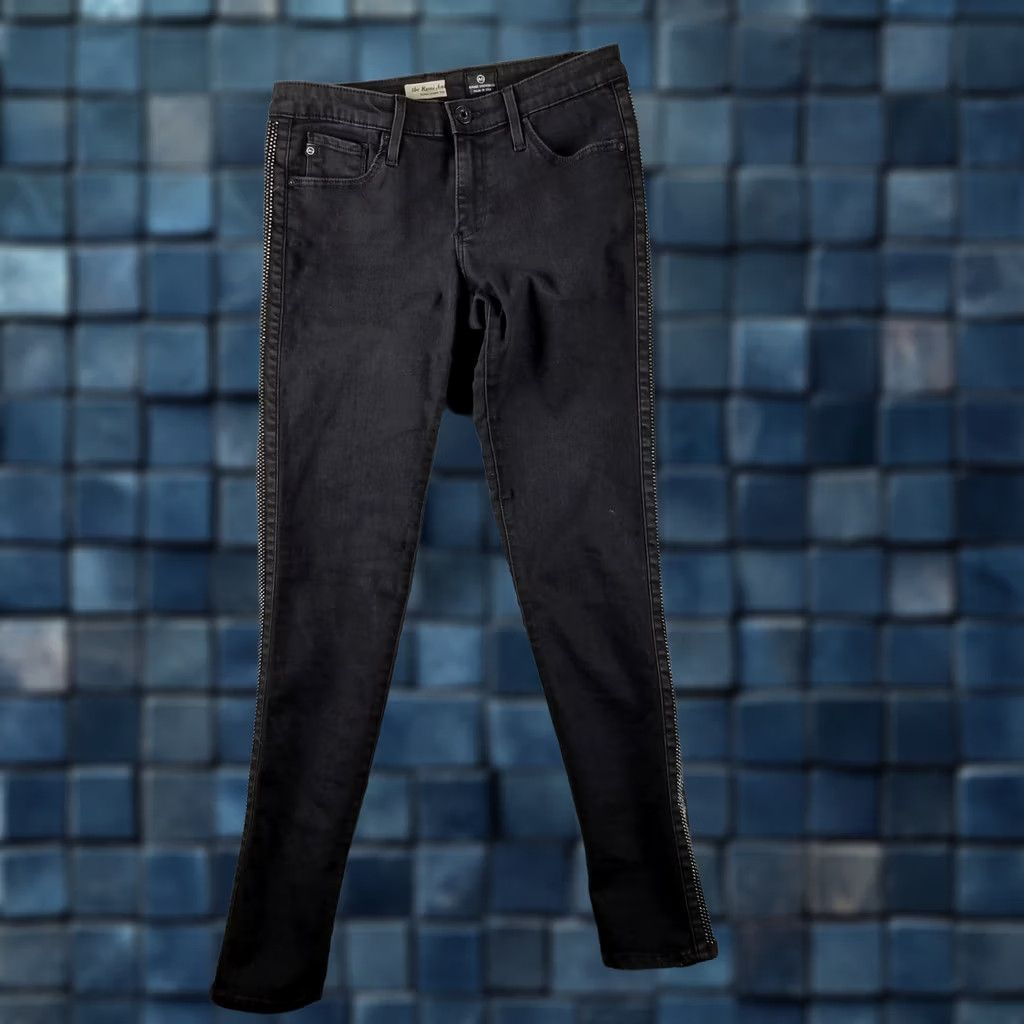 Vintage AG Adriano Goldschmied Jeans Women 26R The Remi Tuxedo Ankle Denim Studded Pants Shirt/Shoes not included Size 26" / US 2 / IT 38 - 1 Thumbnail
