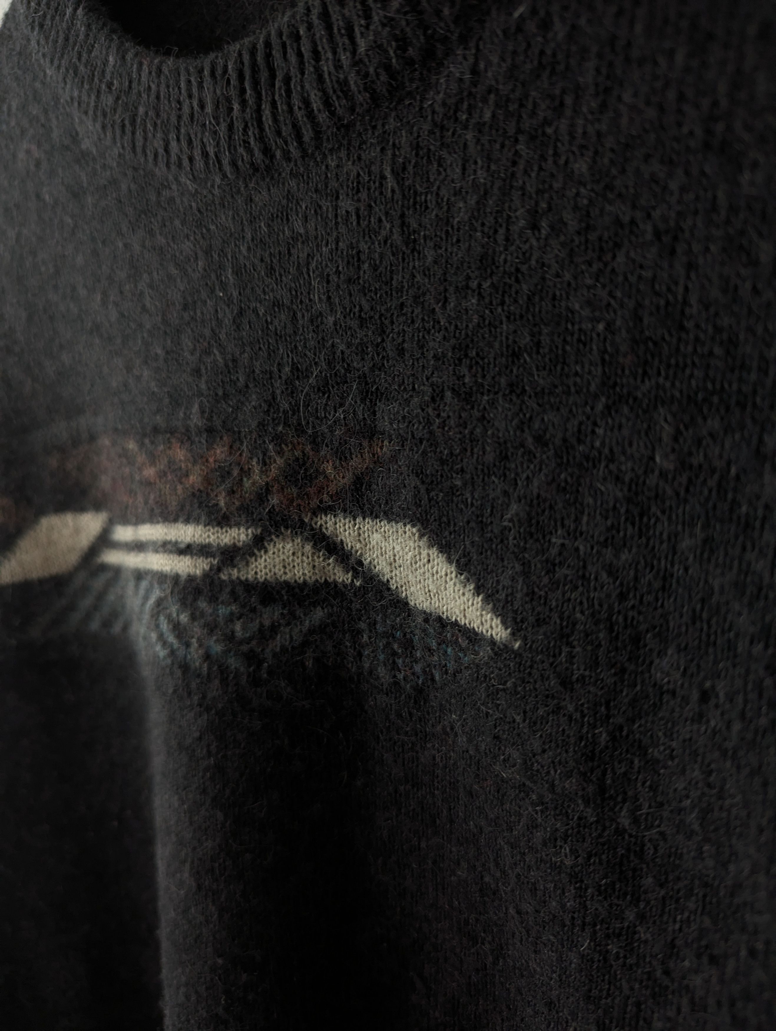 Vintage Breidhof Vintage Wool Blend Knit Sweater Geometric Black Size US M / EU 48-50 / 2 - 7 Thumbnail