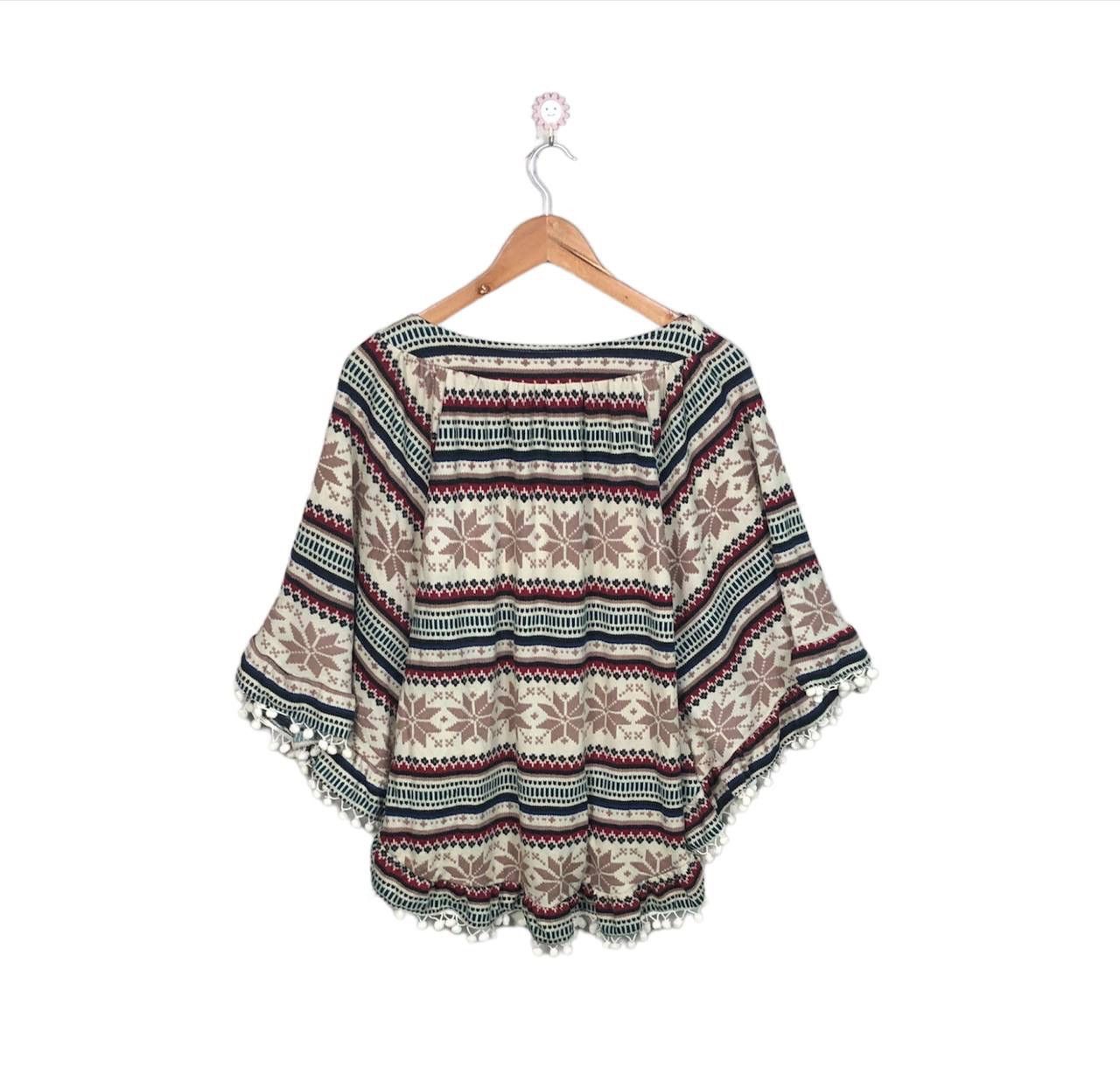 Cloak × Native Vintage 90s Native Navajo Poncho Cloaks Capes Size US M / EU 48-50 / 2 - 2 Thumbnail