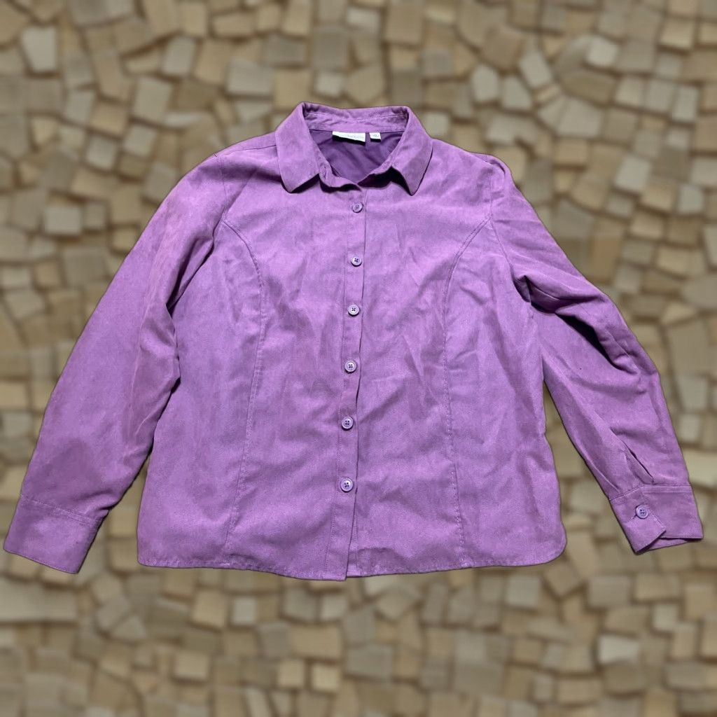 Vintage Studio Works Shirt Women Purple Button Up Long Sleeve M Size M / US 6-8 / IT 42-44 - 1 Thumbnail