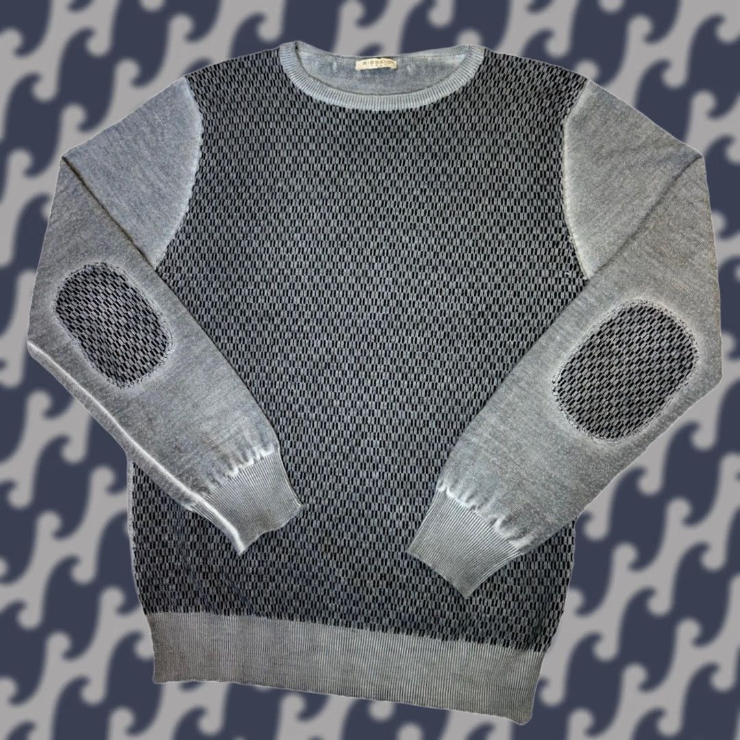 Vintage VINTAGE Risskio Wool Blend Sweater W/ Elbow Pads Made In Italy • Mens Size Large Size US L / EU 52-54 / 3 - 1 Thumbnail