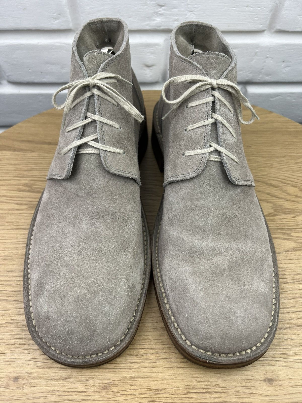 Jil Sander JIL SANDER Boots Suede Desert Shoes Lace Up Gray Men’s Size US 11 / EU 44 - 8 Thumbnail