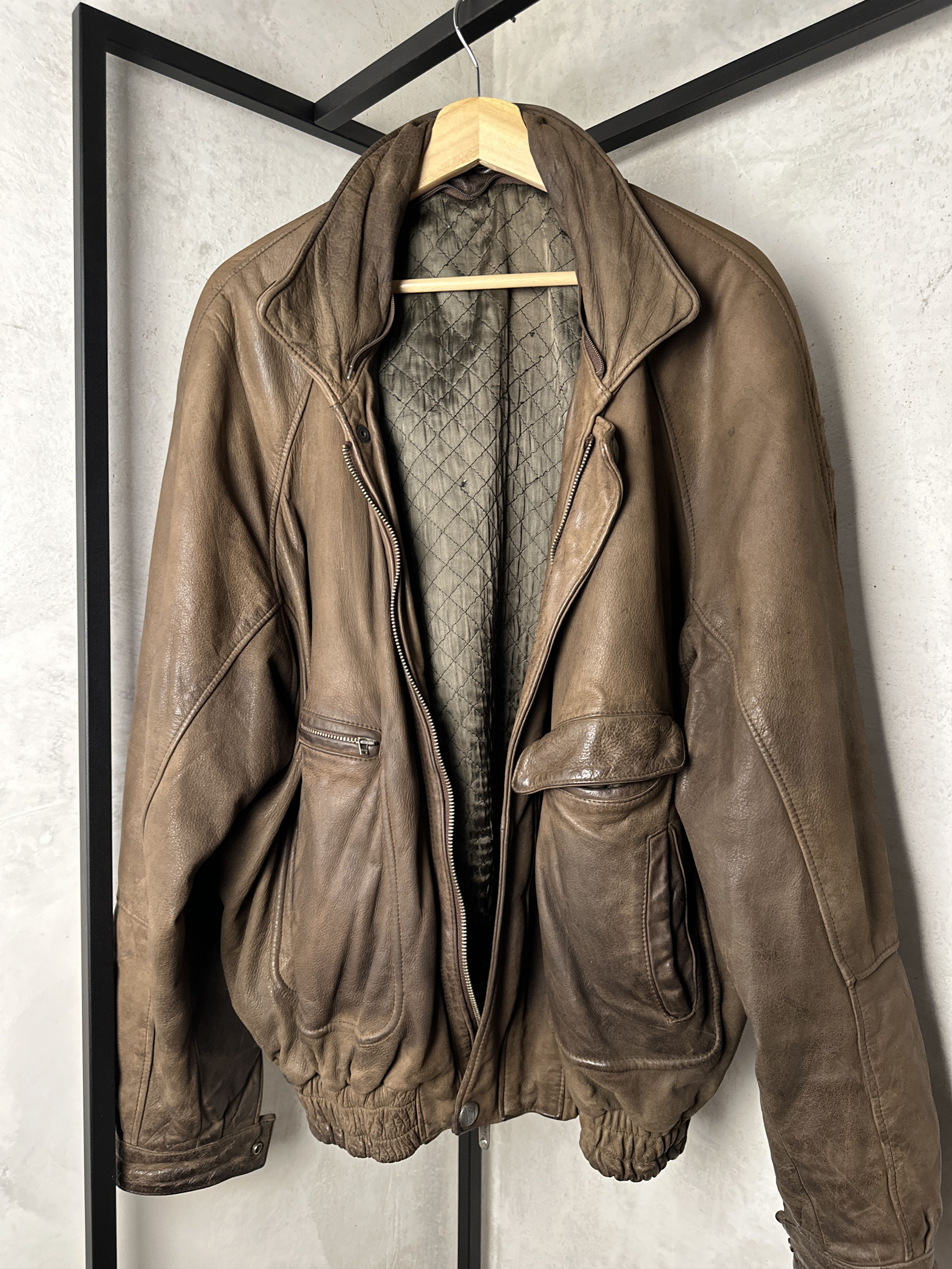 Genuine Leather Vintage Genuine Leather Aviator Jacket Size US XL / EU 56 / 4 - 2 Thumbnail