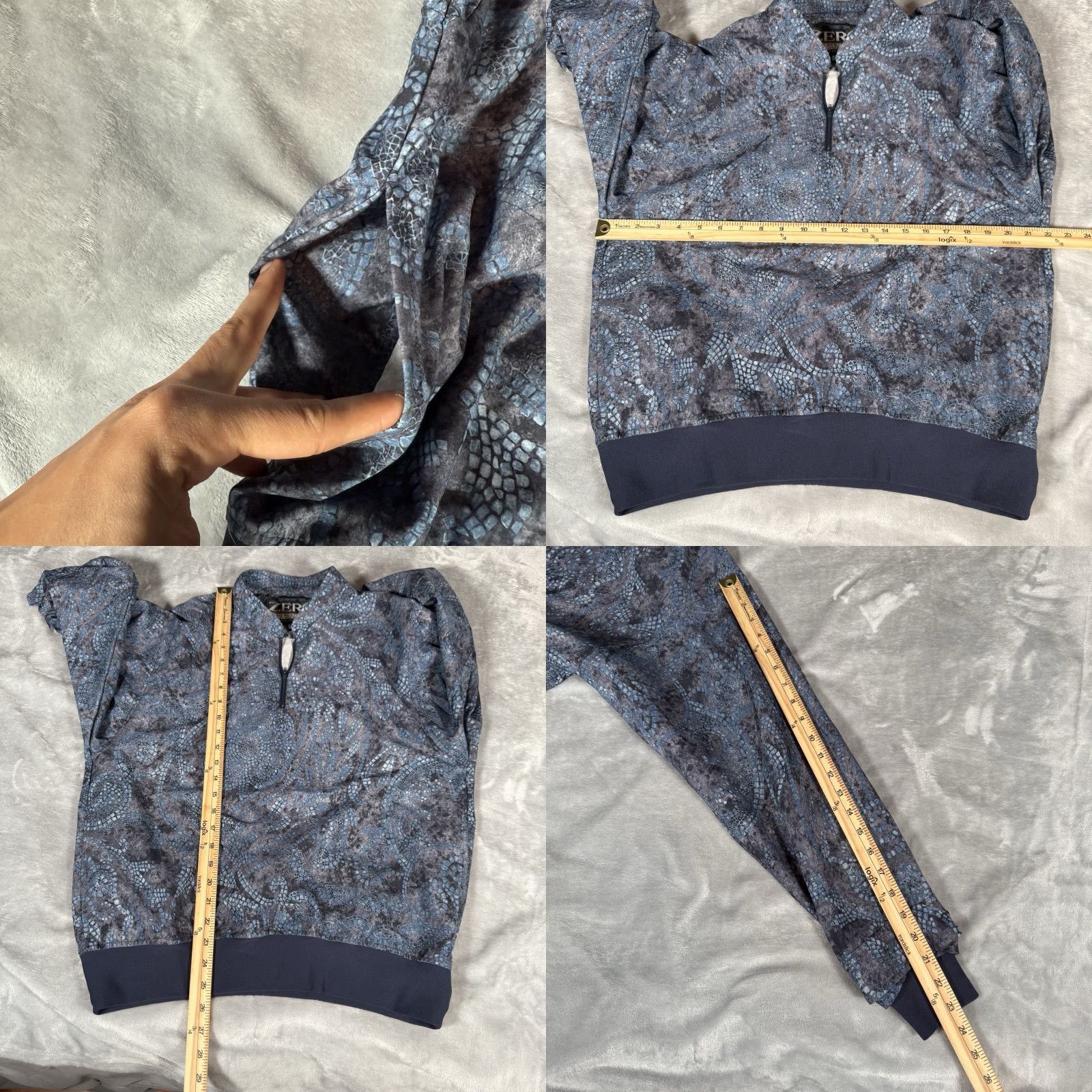 Vintage VINTAGE Zero Restriction Superlight Windshirt Womens S Oversized 90s Abstract Geometric Blue Casual Sleeve Mock Neck Pullover Zip Size S / US 4 / IT 40 - 8 Thumbnail