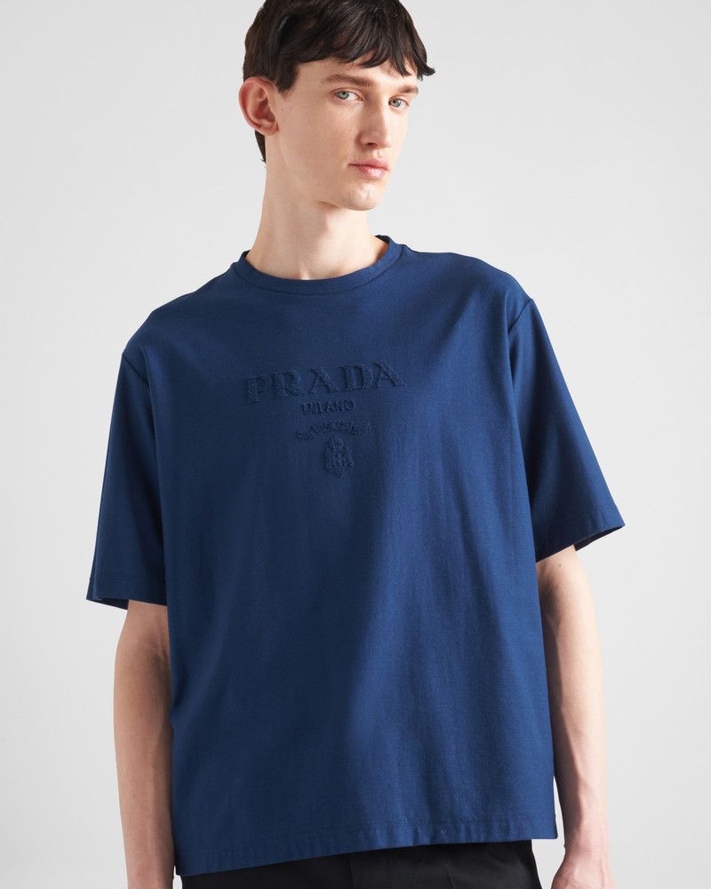 Prada o1w1db10426 Technical T-Shirt in Blue Size US M / EU 48-50 / 2 - 4 Thumbnail