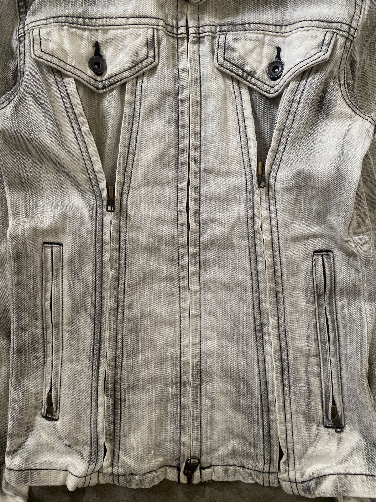 14th Addiction 2000s Buffalo Bobs - Vkei Style Triple Zipper Denim Jacket Size US M / EU 48-50 / 2 - 6 Thumbnail