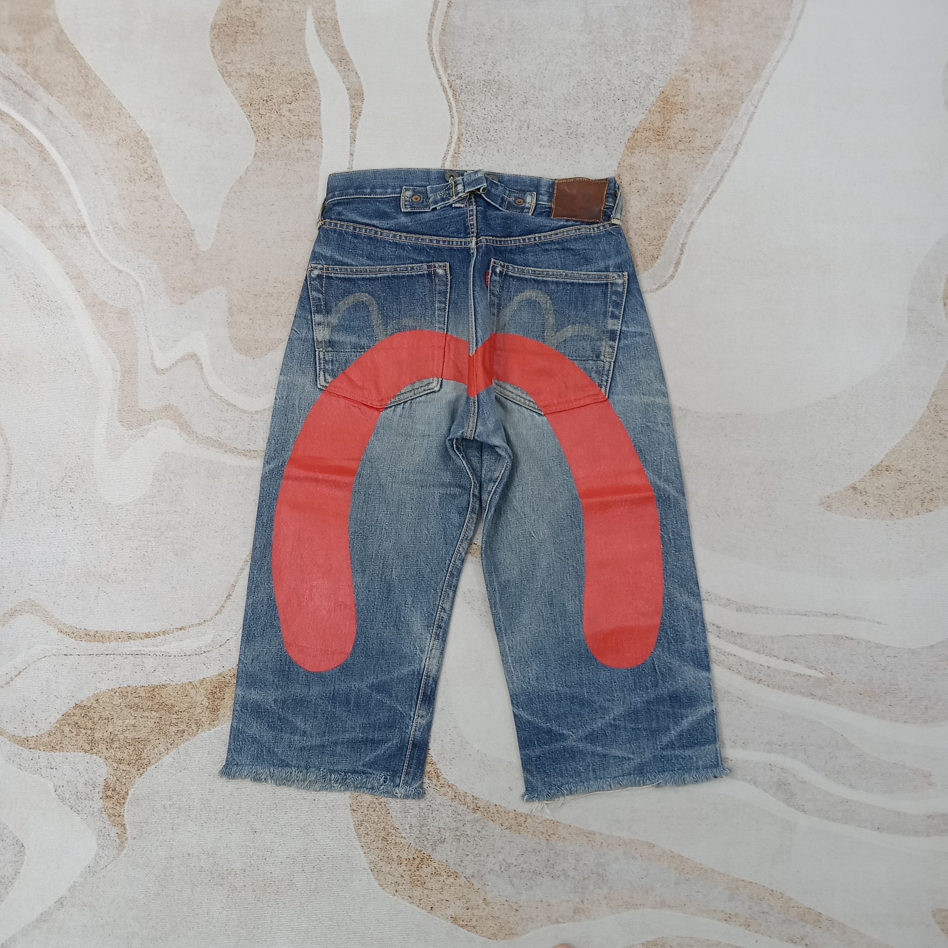 Evisu Evisu Japanese Selvedge 3 Quarters Denim Jeans C258N14 Size US 27 - 1 Thumbnail