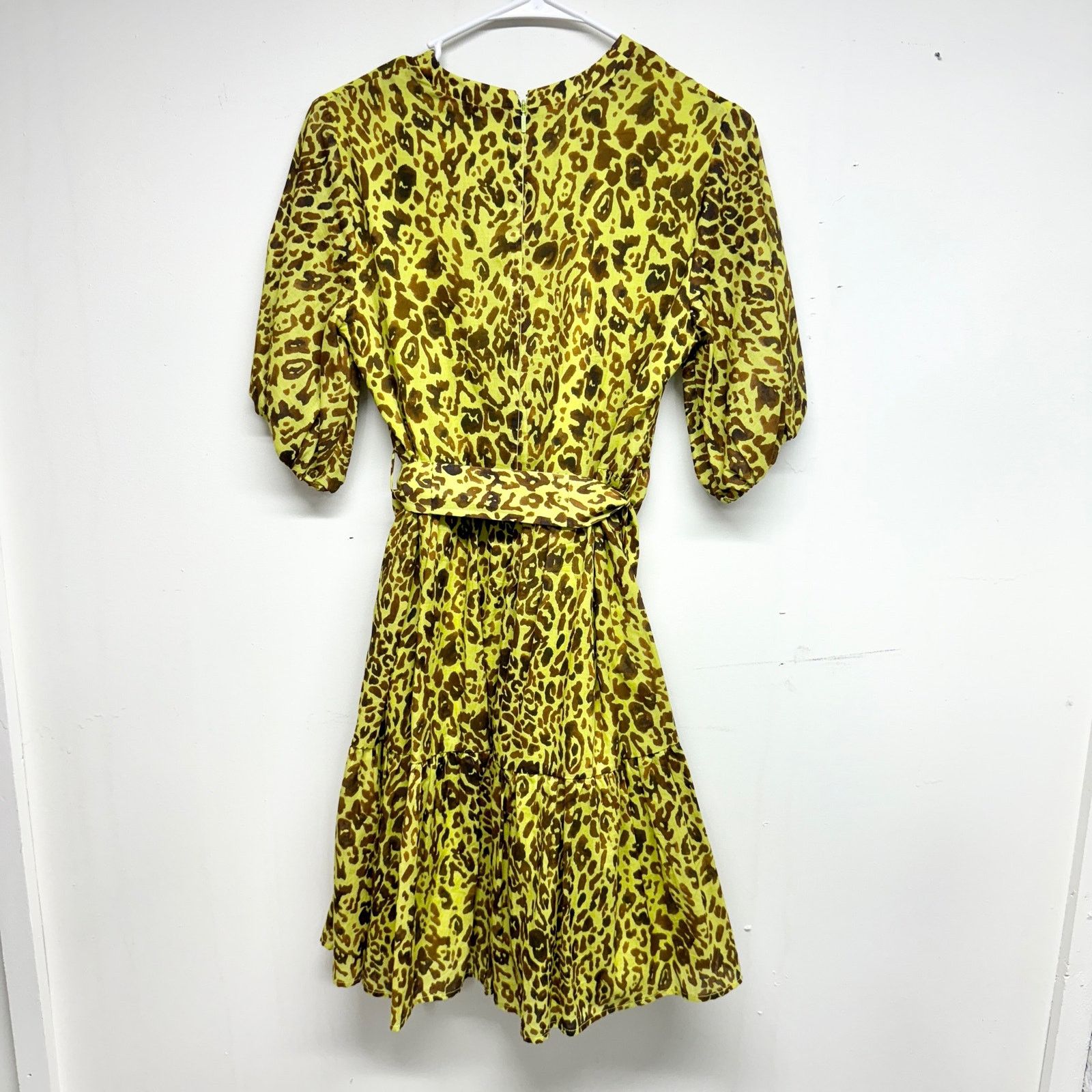 Pinko PINKO Belted Button Down Leopard Print Mini Dress Size 4 Size S / US 4 / IT 40 - 5 Thumbnail