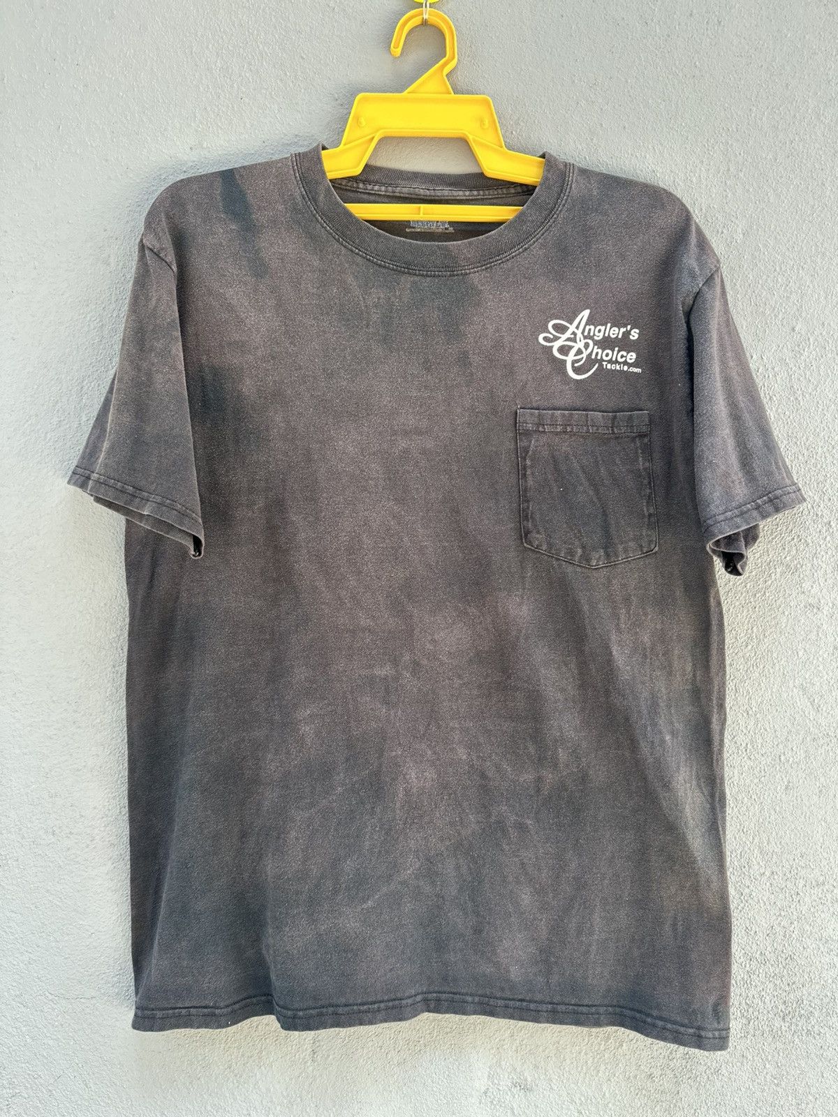 Hanes Thrashed Vintage Bad To The Bone Pocket Sun Faded Grunge Tee Size US M / EU 48-50 / 2 - 2 Thumbnail