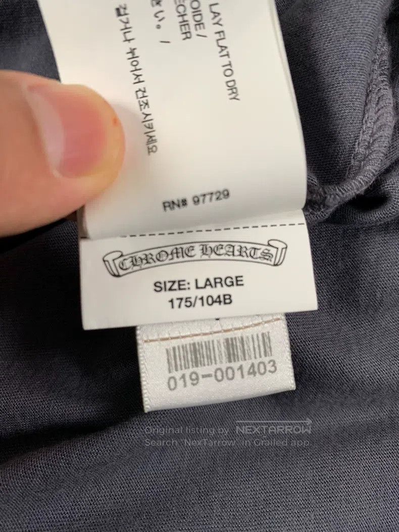 Chrome Hearts CHROME HEARTS Size L Grey horseshoe T-bar short-sleeved shi Size US L / EU 52-54 / 3 - 9 Thumbnail