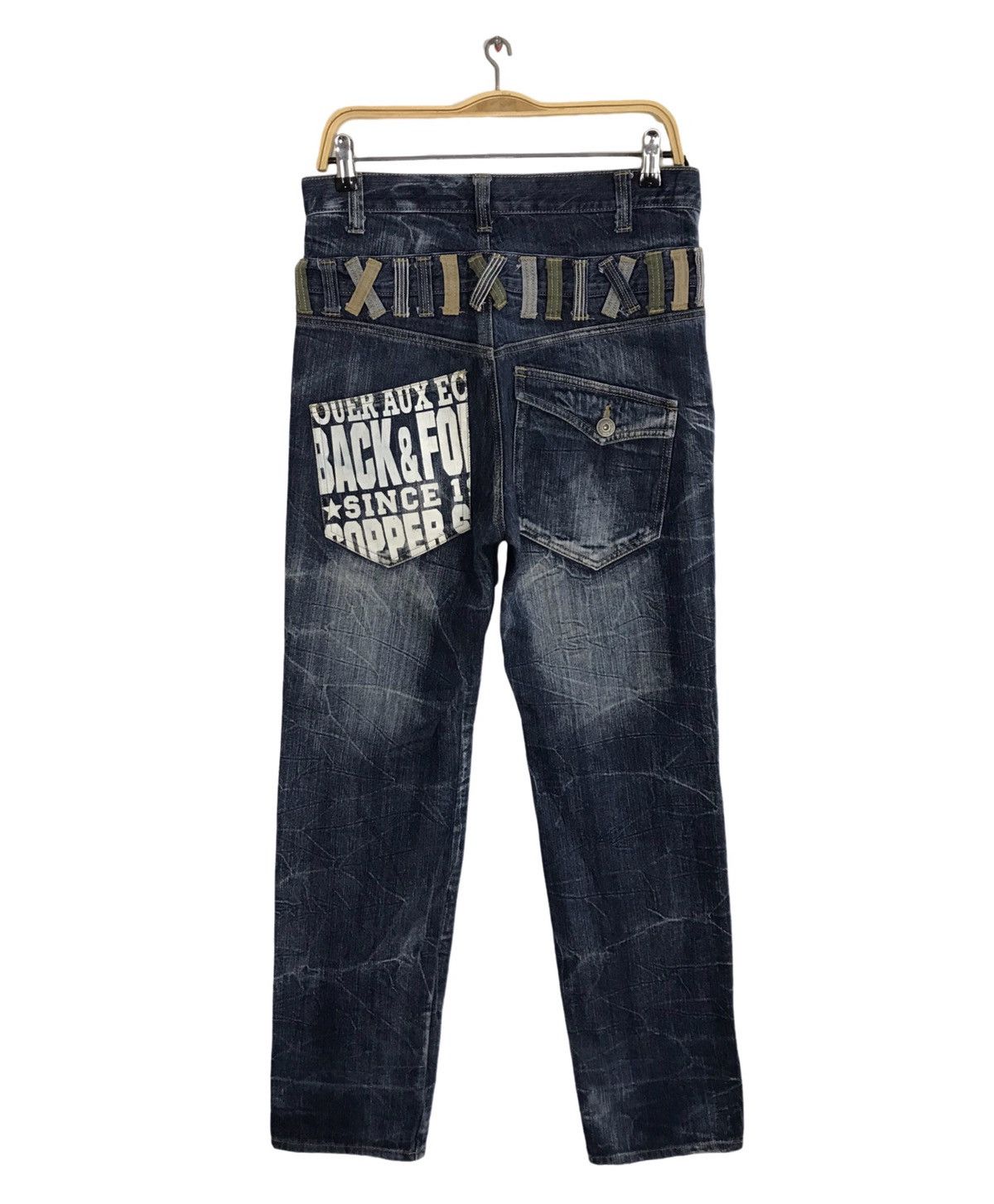 Japanese Brand Back & Forth Double Waist Denim Jeans Fits Size 30 Size US 30 / EU 46 - 2 Thumbnail
