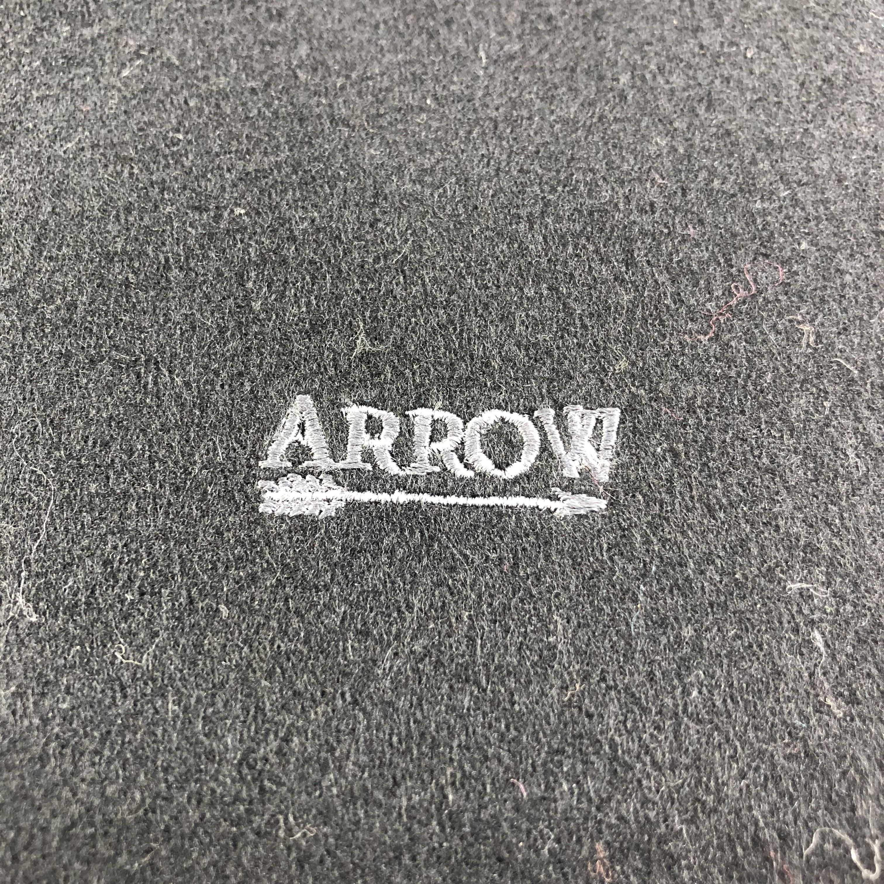 Arrow Arrow Plain Black Wool Scarf Muffler V1401 Size ONE SIZE - 4 Thumbnail