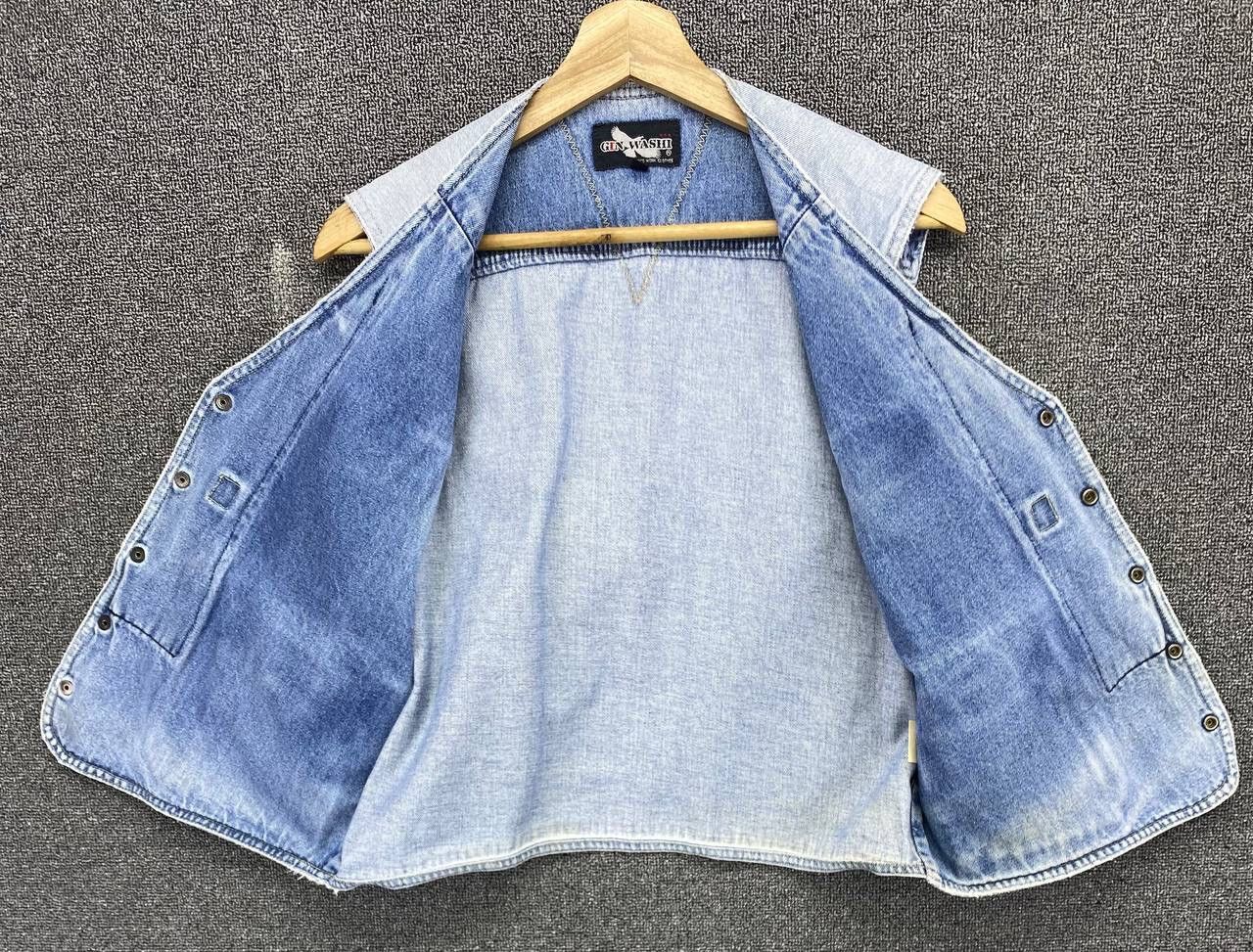 Vintage Vintage Gin Washi Rare Light Wash Denim Vest Size L / US 10 / IT 46 - 4 Thumbnail
