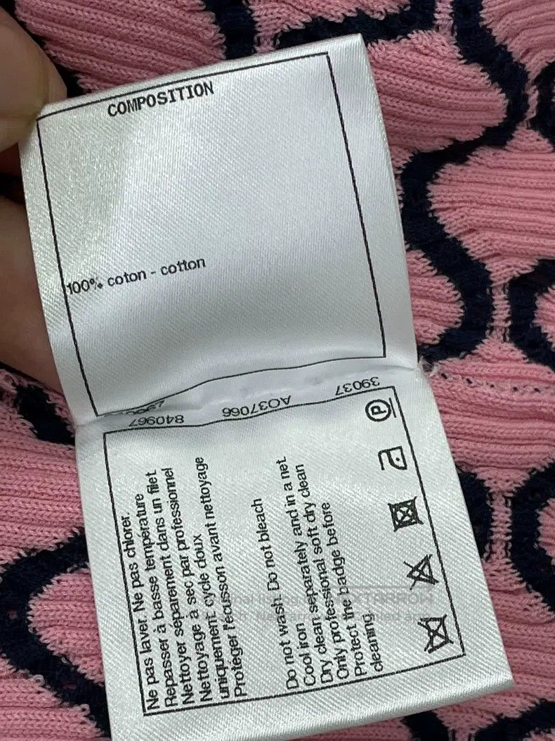 Chanel Chanel Pink and blue plaid knitted short sleeves Size XXS / US 00 / IT 34 - 6 Thumbnail