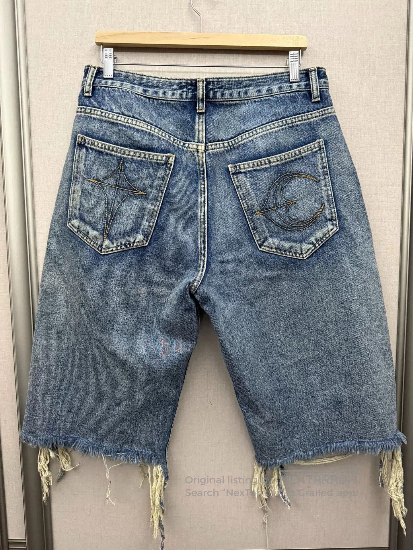 Thug Club blue distressed denim shorts. Size 30" / US 8 / IT 44 - 2 Thumbnail