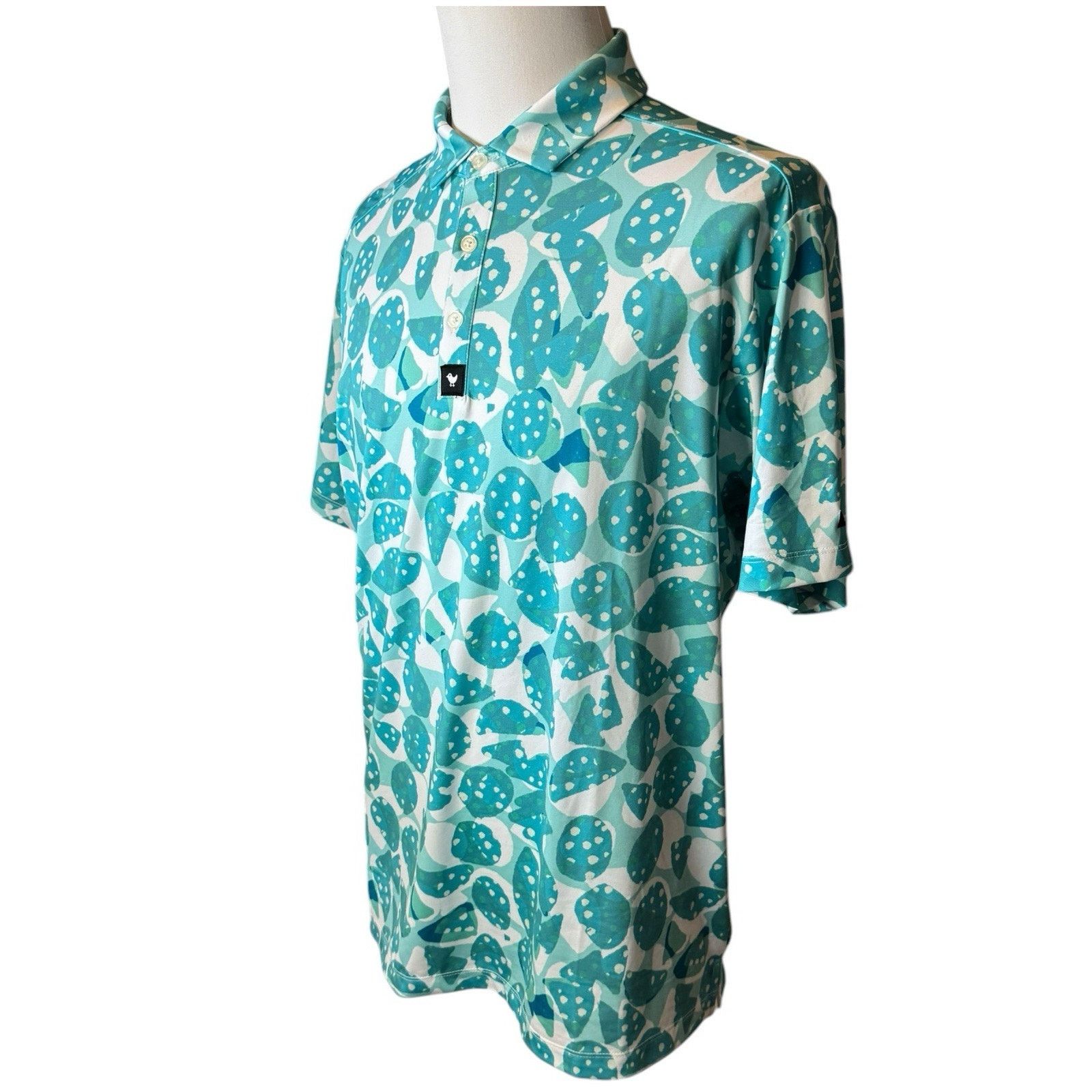 Bad Birdie Bad Birdie NEW Golf Polo Shirt Men's XL Bam Bam Teal Blue Size US XL / EU 56 / 4 - 3 Thumbnail
