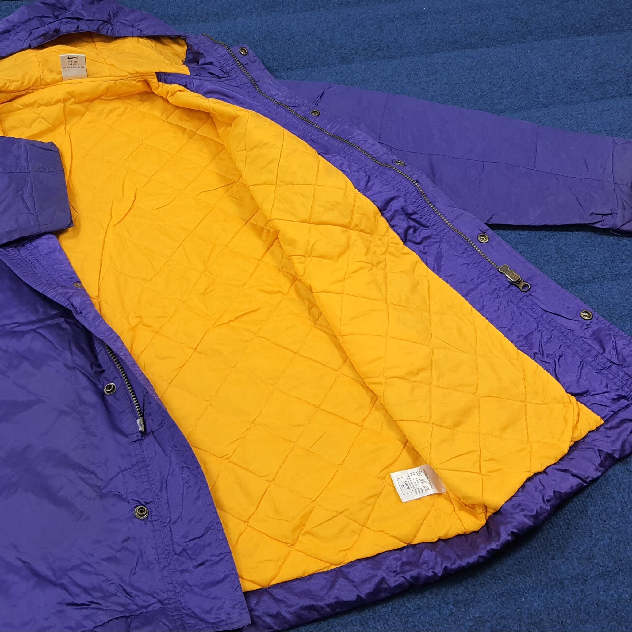 Vintage 90s Nike Big Swoosh Parka Jacket For Kids C289N4