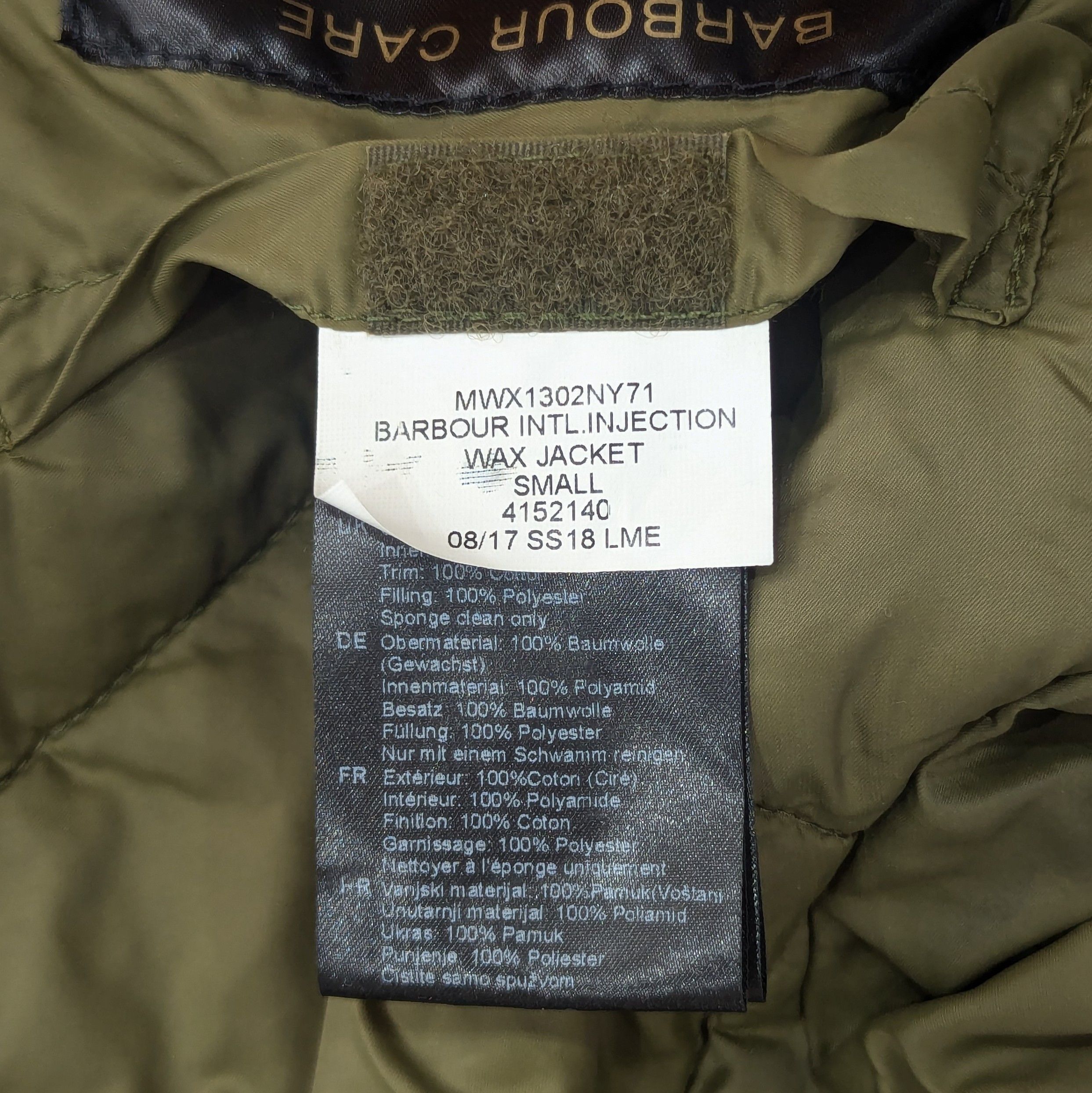 Barbour Barbour International Injection Wax Jacket Motorcycle Size US S / EU 44-46 / 1 - 18 Thumbnail