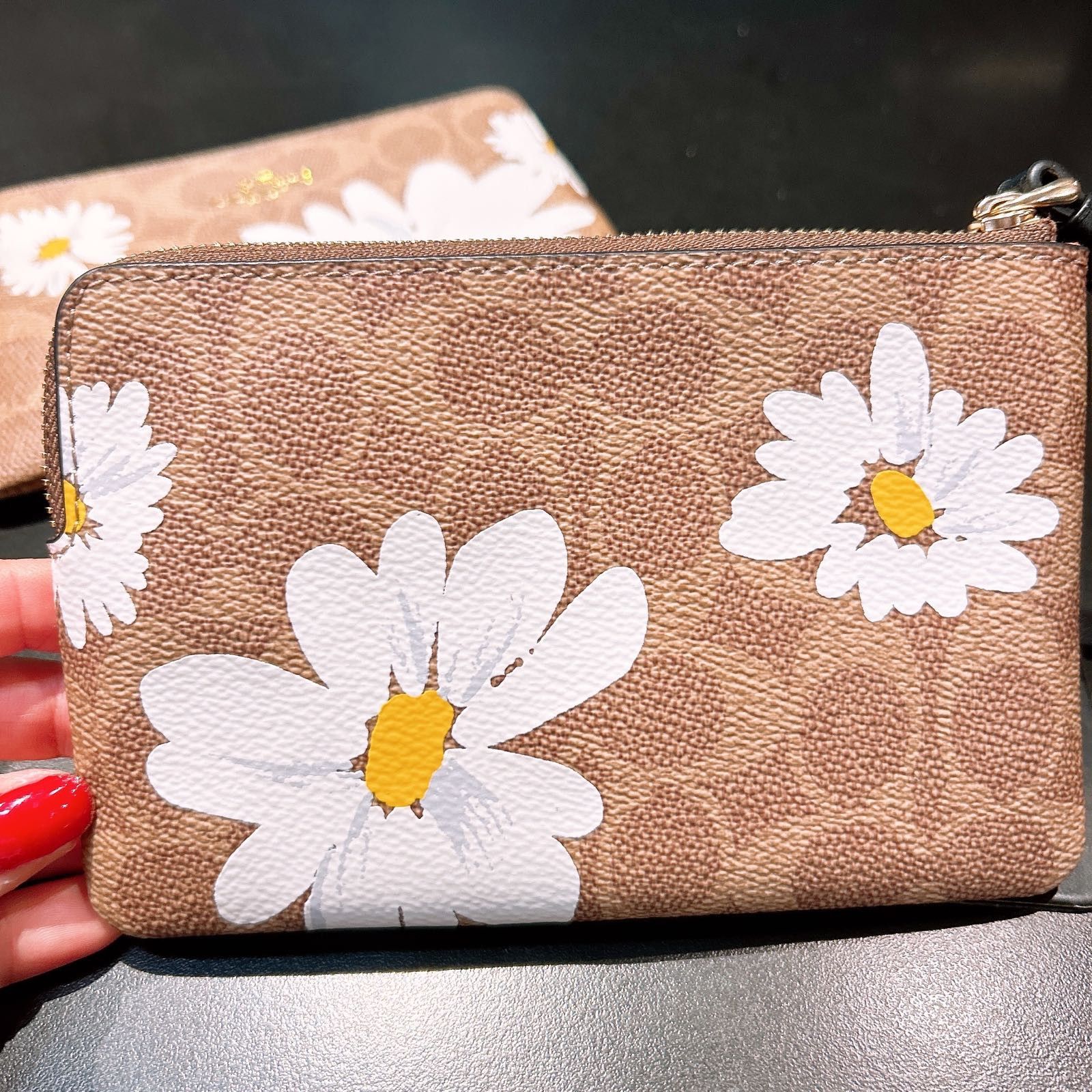 Coach Corner Zip Wristlet In Signature Canvas With Floral CZ604 Size ONE SIZE - 2 Thumbnail