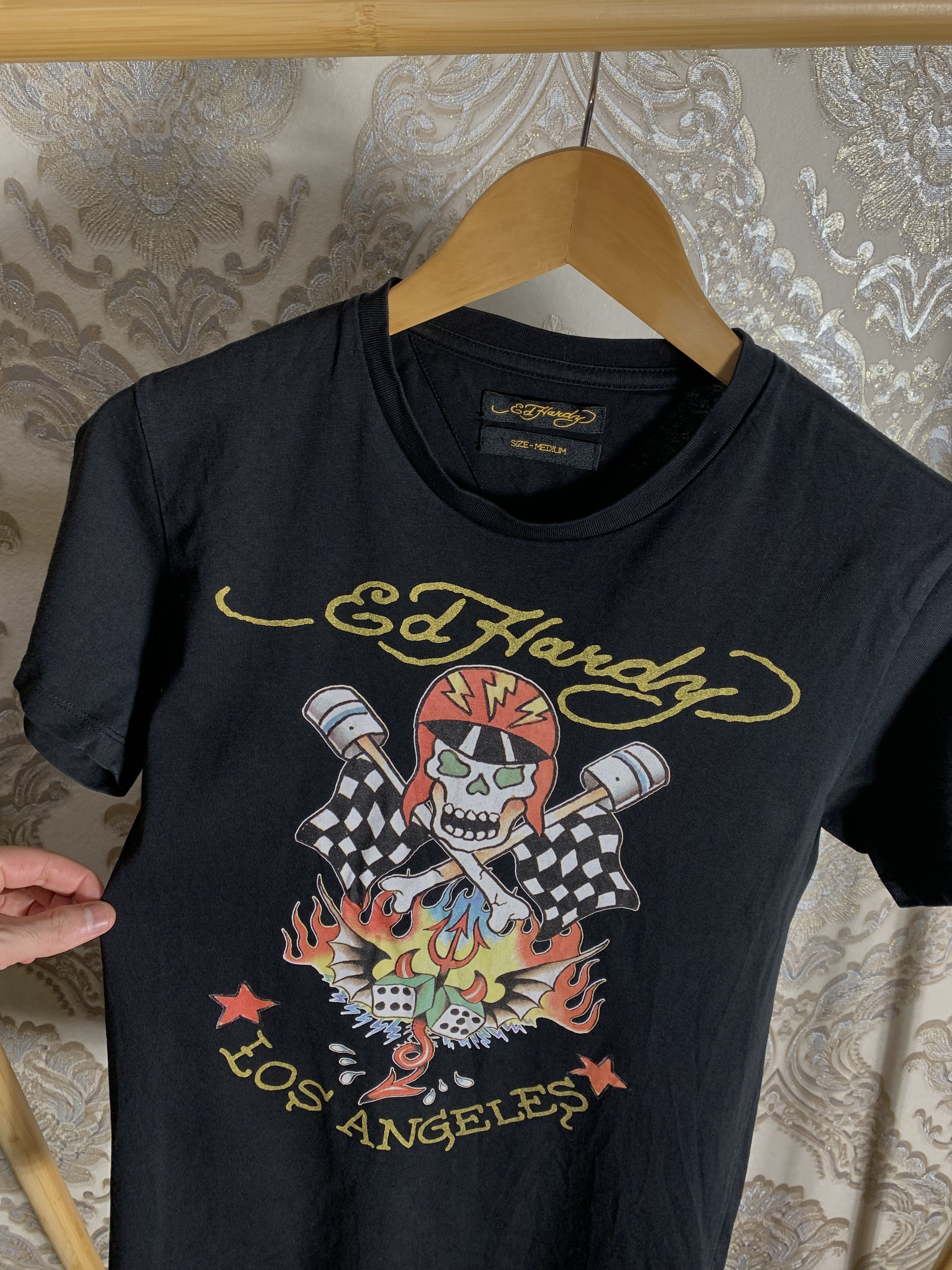 Ed Hardy VINTAGE ED HARDY PISTON HEAD DESIGNER T-SHIRT JAPAN STYLE Size US M / EU 48-50 / 2 - 3 Thumbnail