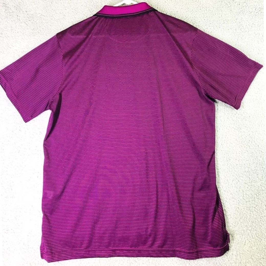 Vintage XPBX Pro Polo Shirt Mens Large Pink Black Striped Short Sleeve Golf Rugby Size US L / EU 52-54 / 3 - 2 Thumbnail