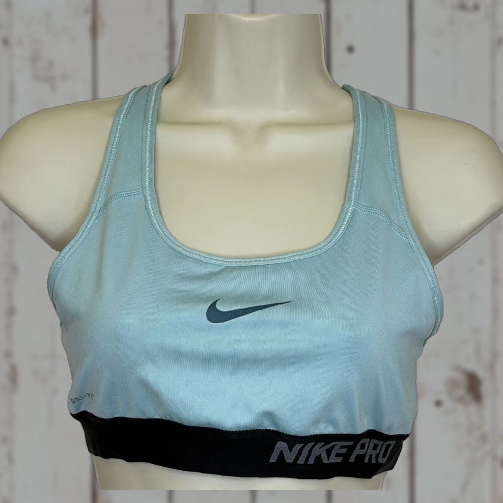 Nike Nike Pro Dri-Fit Sports Bra Clothing Women Medium Racerback Blue Nike Dri-FIT No Padding Size ONE SIZE - 1 Thumbnail