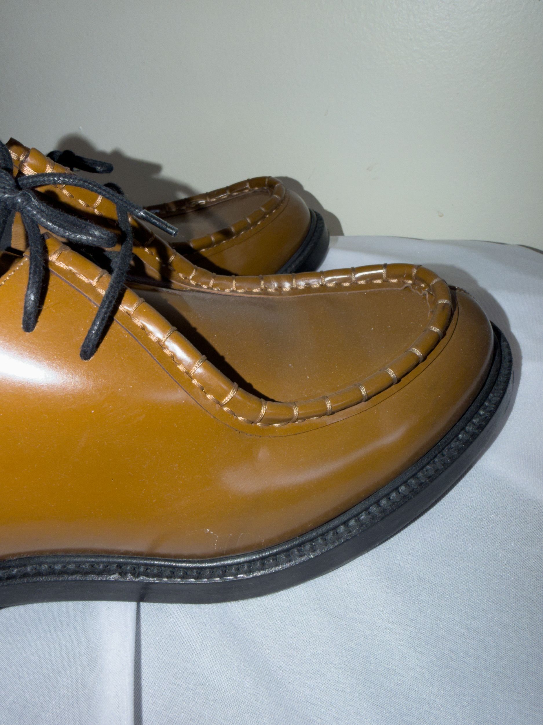 Calvin Klein 205W39NYC Tan Solid Leather Lace Up Shoes Size US 7 / EU 40 - 5 Thumbnail