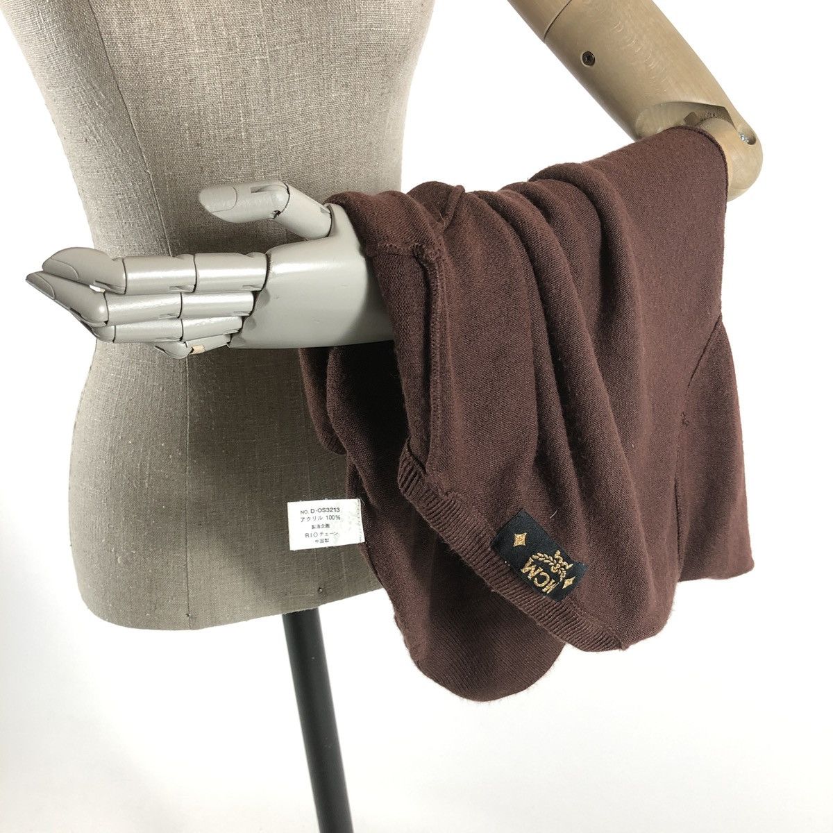 MCM VTG MCM Short Sleeve Logo Japan Wool Brown Acryl Top T-Shirt Size M / US 6-8 / IT 42-44 - 13 Thumbnail
