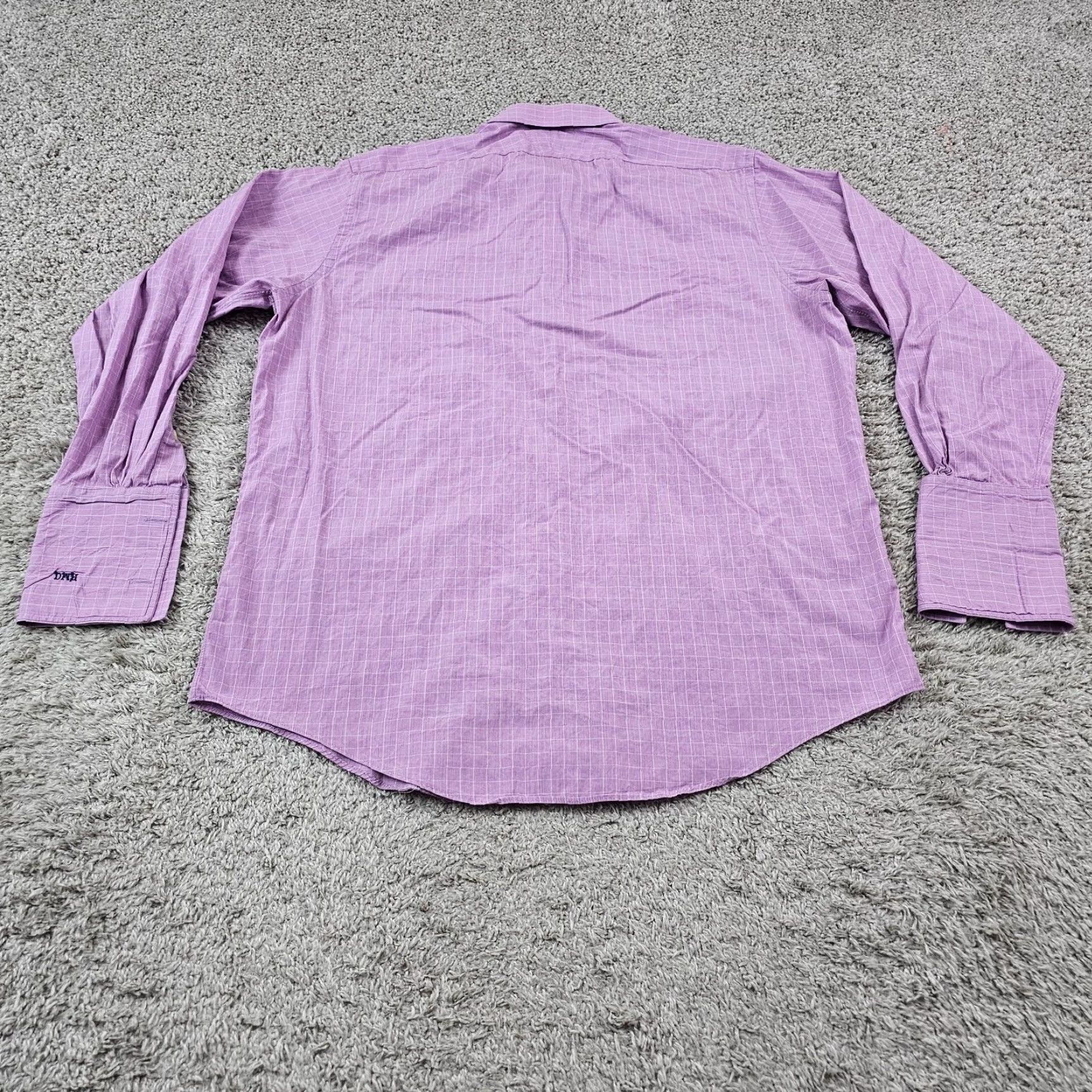 Brooks Brothers VINTAGE Brooks Brothers Plaid Shirt Mens Large L Purple Long Sleeve French Cuff USA Size US L / EU 52-54 / 3 - 7 Thumbnail