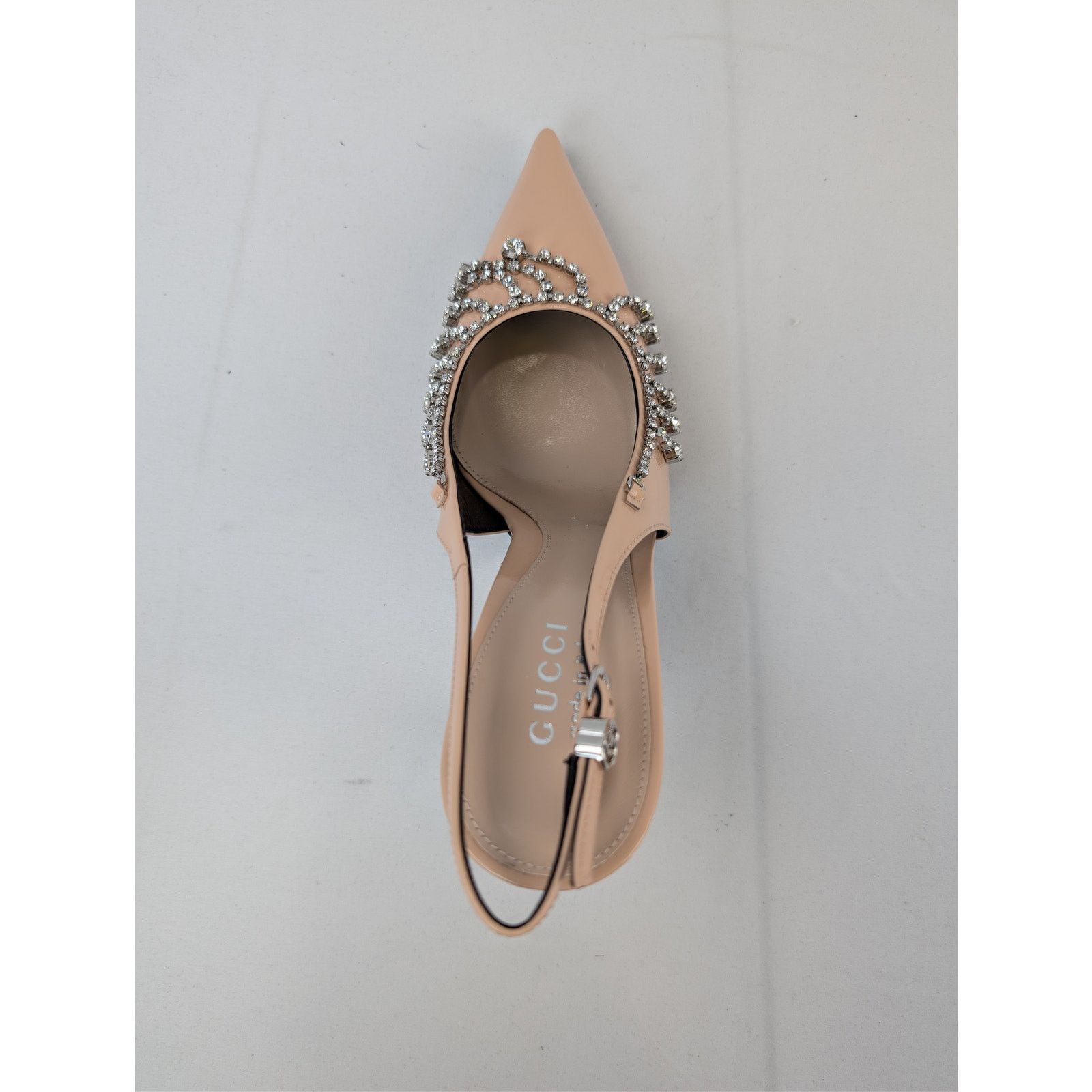 Gucci o1rshd1 Vernice crystal patent leather slingback pump Sandal Size US 9 / IT 39 - 17 Thumbnail