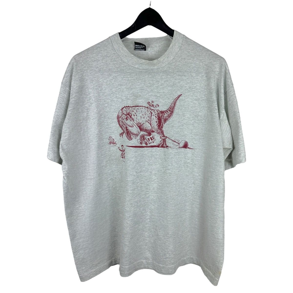 Vintage Vintage 90s FBI T Rex Dinosaur Comedy Shirt Size US XXL / EU 58 / 5 - 1 Thumbnail