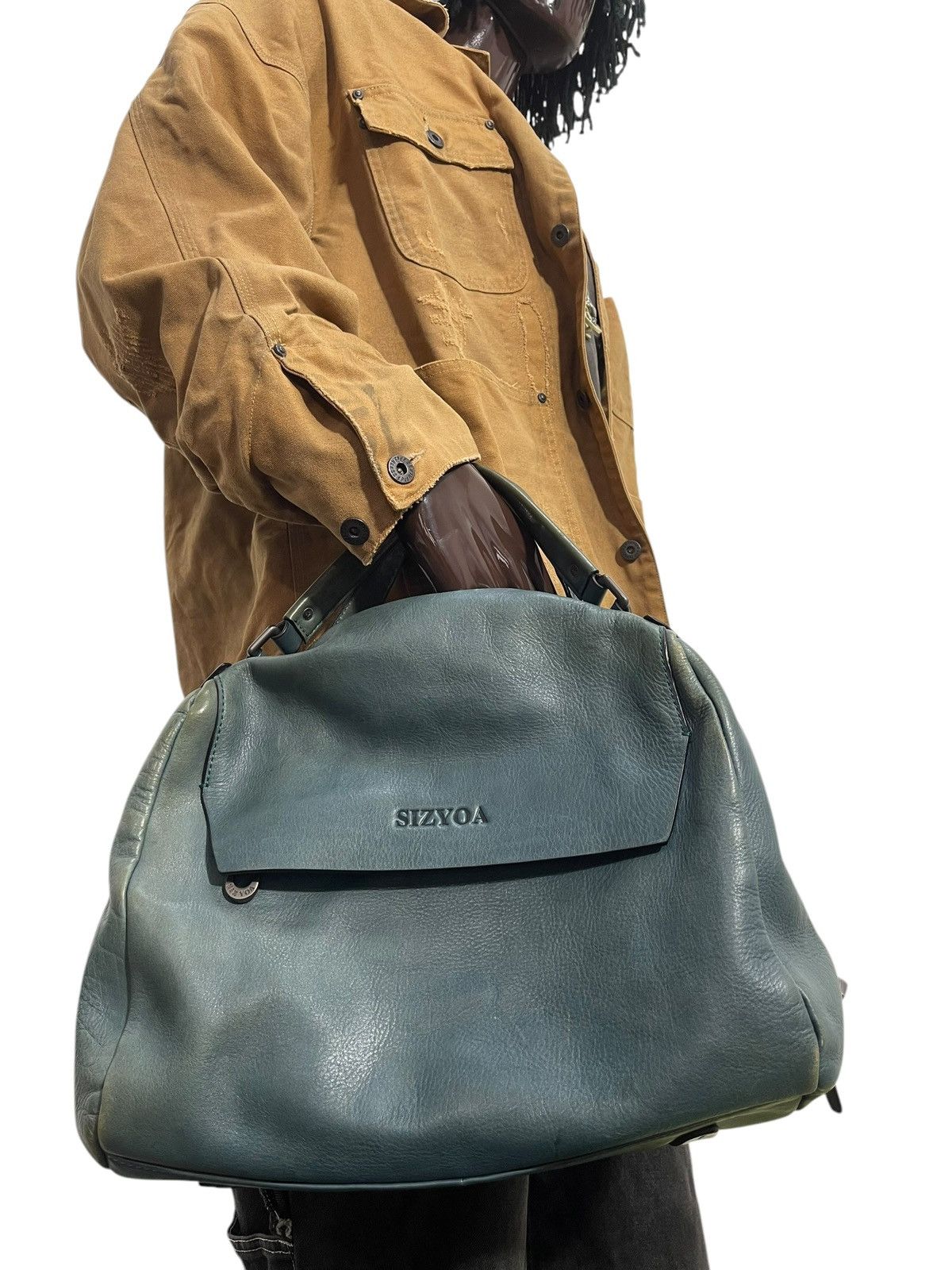 Japanese Brand Full Leather Sizyoa Boston Bag 1🟩2 Size ONE SIZE - 2 Thumbnail