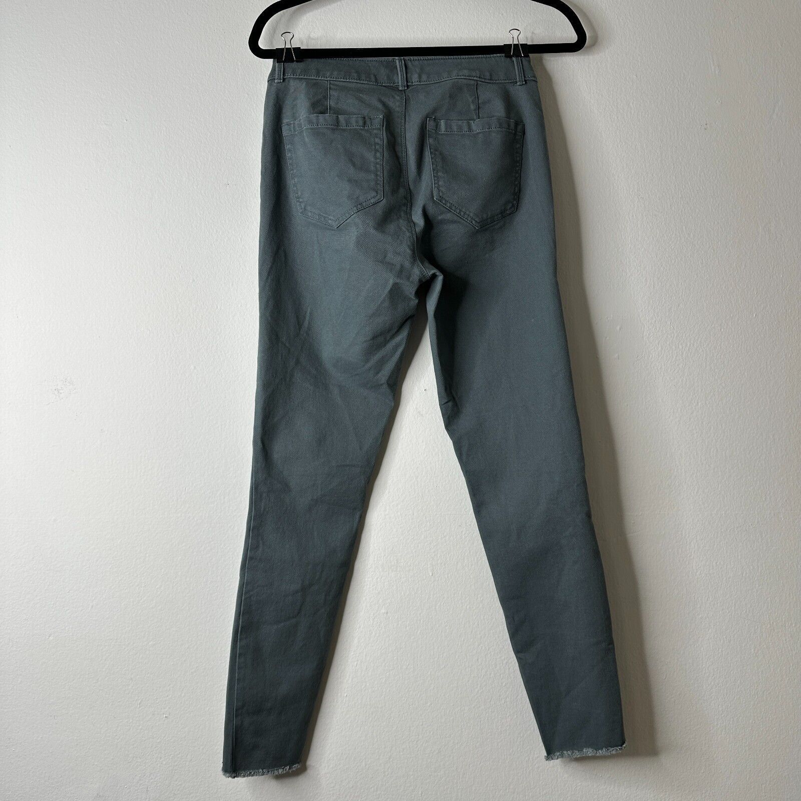 Loft Loft Slate Gray Button Fly Frayed Hem Jean Front Stitch 00 Size 24" / US 00 / IT 34 - 3 Thumbnail