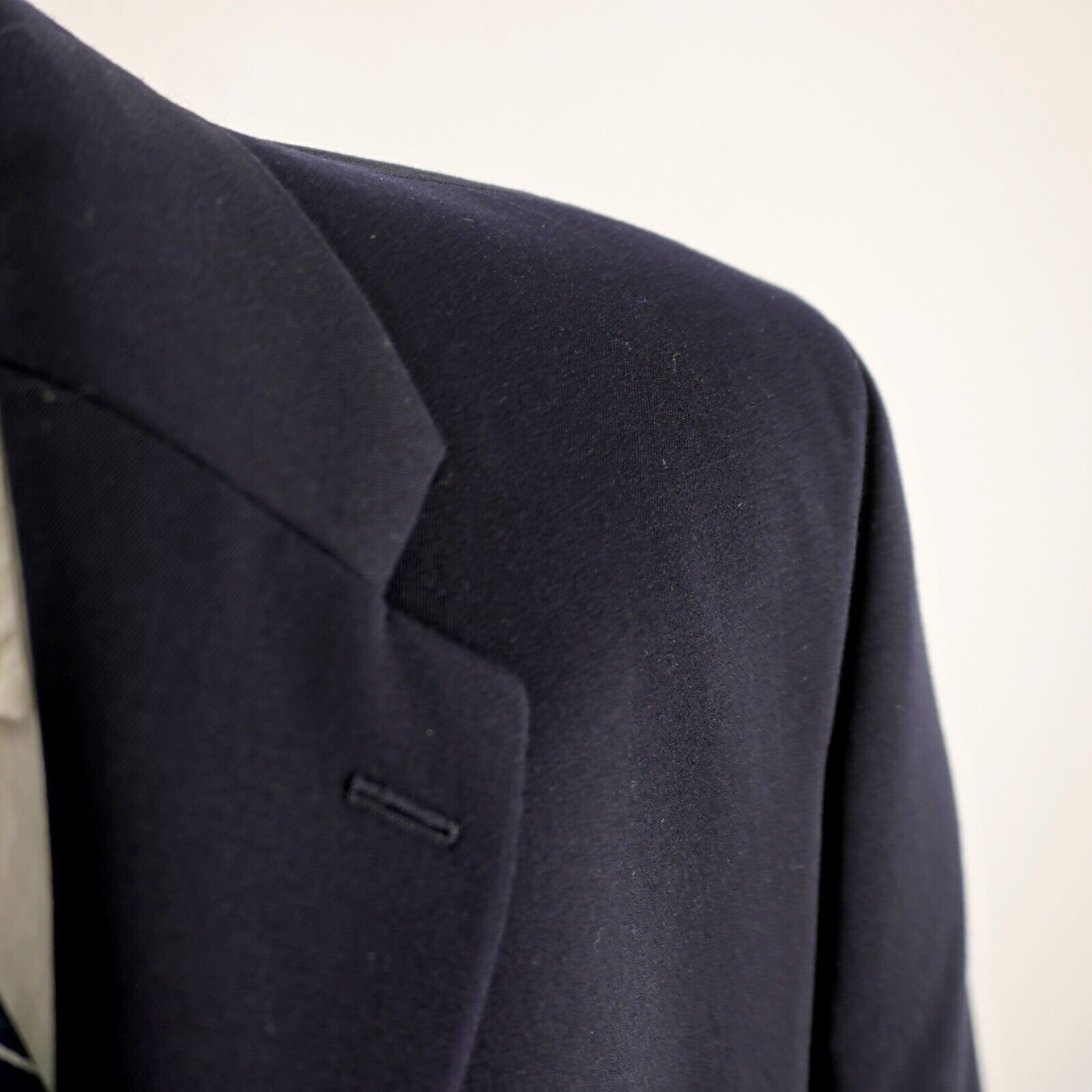 Brandini DAMAGED Brandini Filene's Wool Blue 3 Button Blazer 44L Tagg Size 44L - 4 Thumbnail