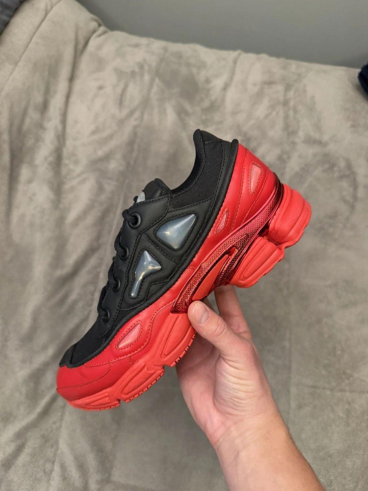 Raf Simons Adidas Raf Simons Ozweego 3 Black Scarlet Red 10 DA8775 Size US 10 / EU 43 - 1 Thumbnail