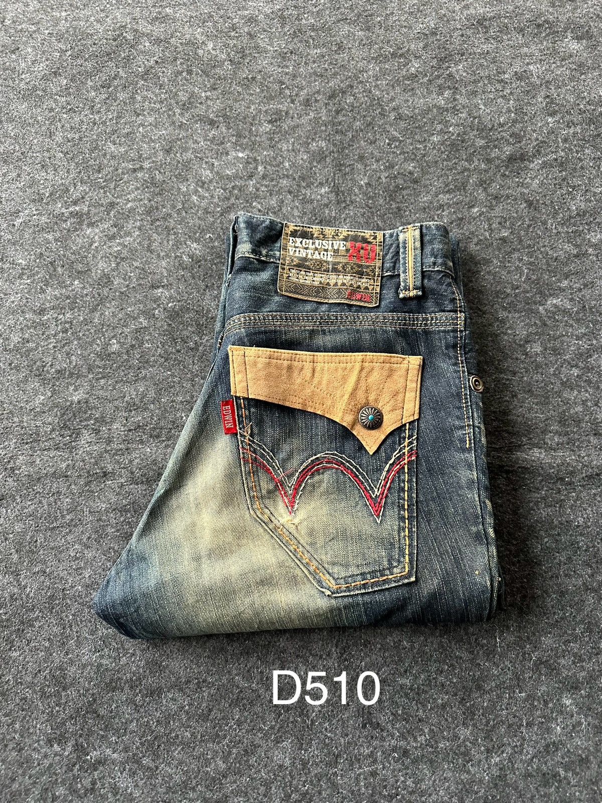 Edwin Vintage Edwin 441XVS Worn Ryaty Mud Wash Denim 32x34 D510 Size US 32 / EU 48 - 22 Thumbnail