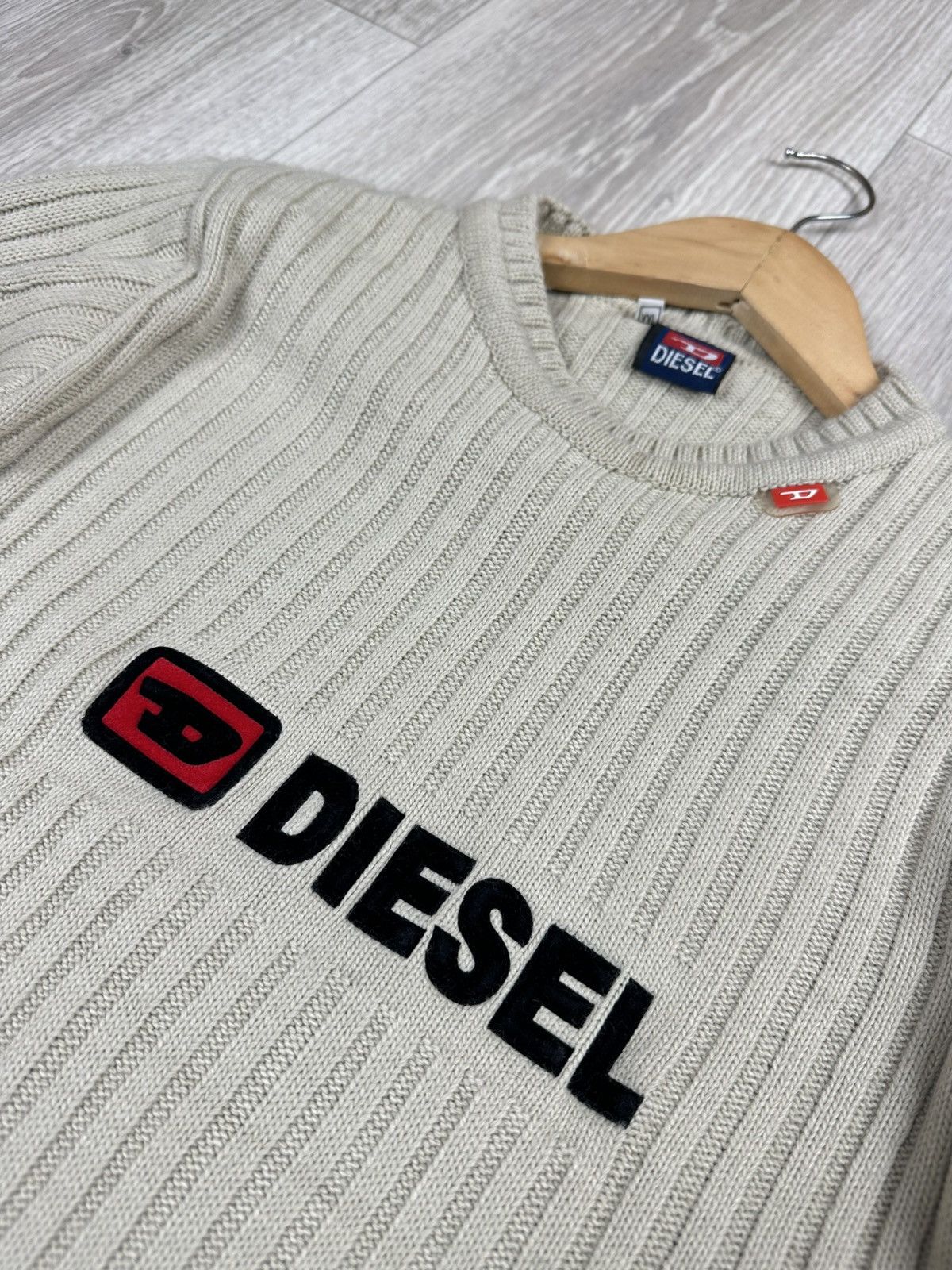 Diesel Vintage Diesel Big Logo Knit Sweater Size US S / EU 44-46 / 1 - 4 Thumbnail