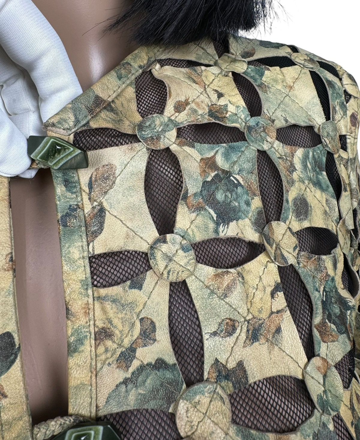 Designer × Genuine Leather Morgana Exclusive Genuine Leather Perforated Jacket size M Size M / US 6-8 / IT 42-44 - 5 Thumbnail